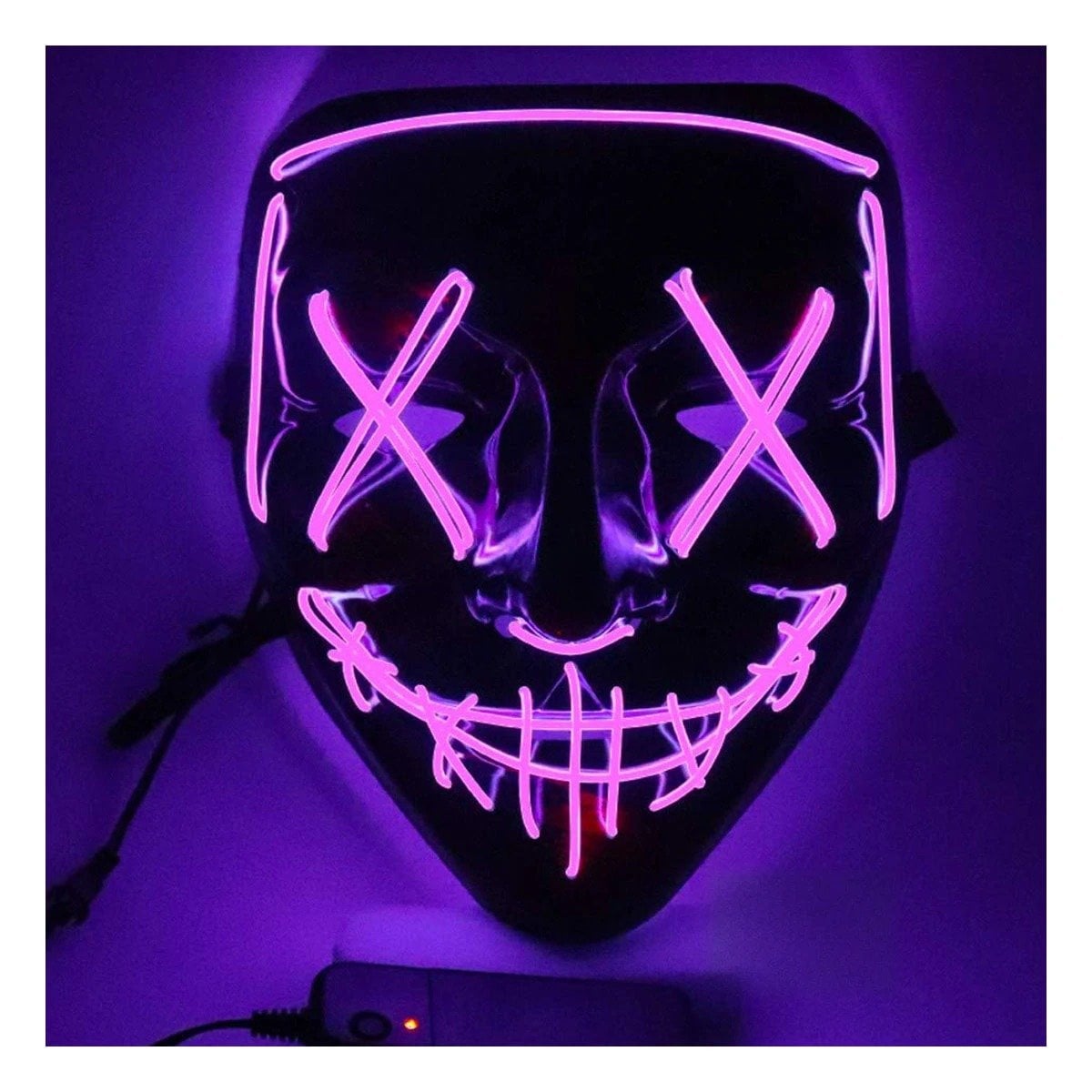 MASCARAS RYBIU FI32672 FUCSIA MASCARA PURGA LUCES LED NEON HALLOWEEN - 2