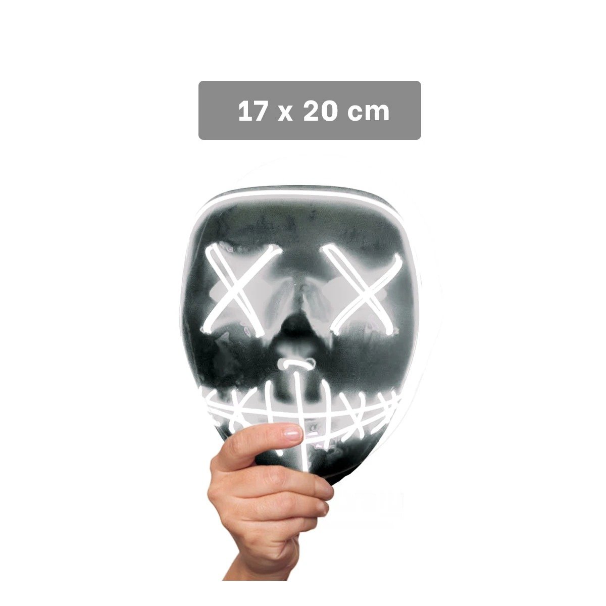 MASCARAS RYBIU FI32676 BLANCO MASCARA COLORIDA LED + PAPEL REGALO - 4