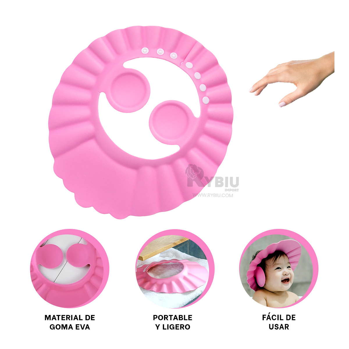 SOMBRERO RYBIU ACUATICO PEQUEÑOS ROSADO + REGALO AGENDITA - 3
