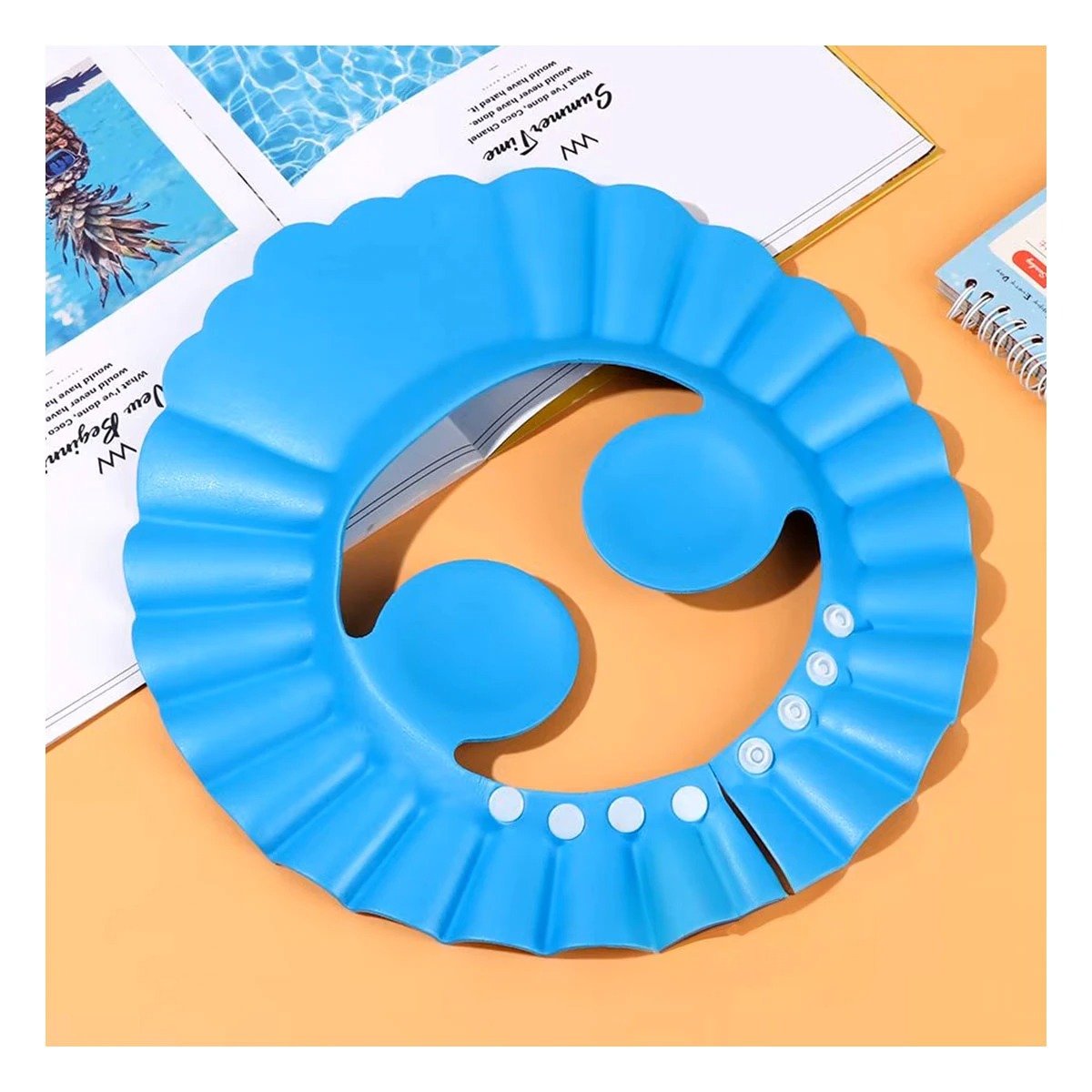 PROTECTOR LAVADO DISENO CORONA PARA BEBE AZUL PARA BEBES PEQUENOS - 2