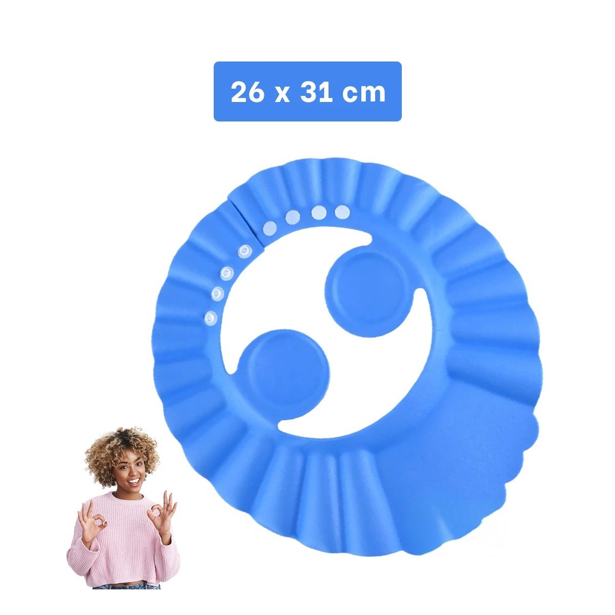 PROTECTOR LAVADO DISENO CORONA PARA BEBE AZUL PARA BEBES PEQUENOS - 4