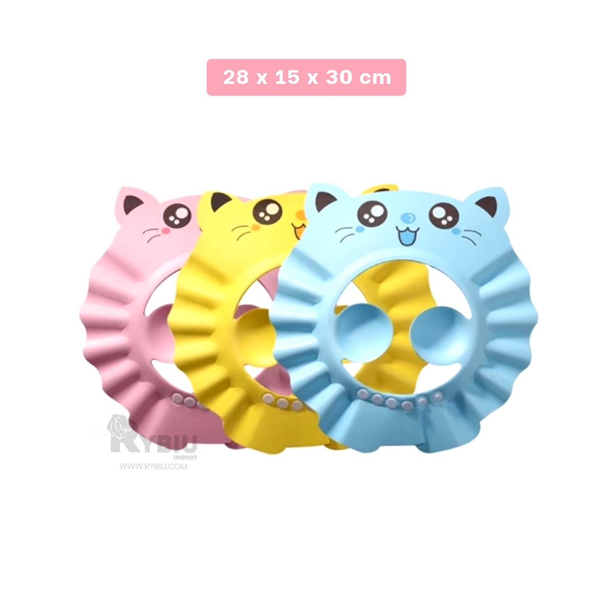 SOMBRERO RYBIU LIGERA DUCHA BEBES ROSADO + GIFT STICKERS - 5