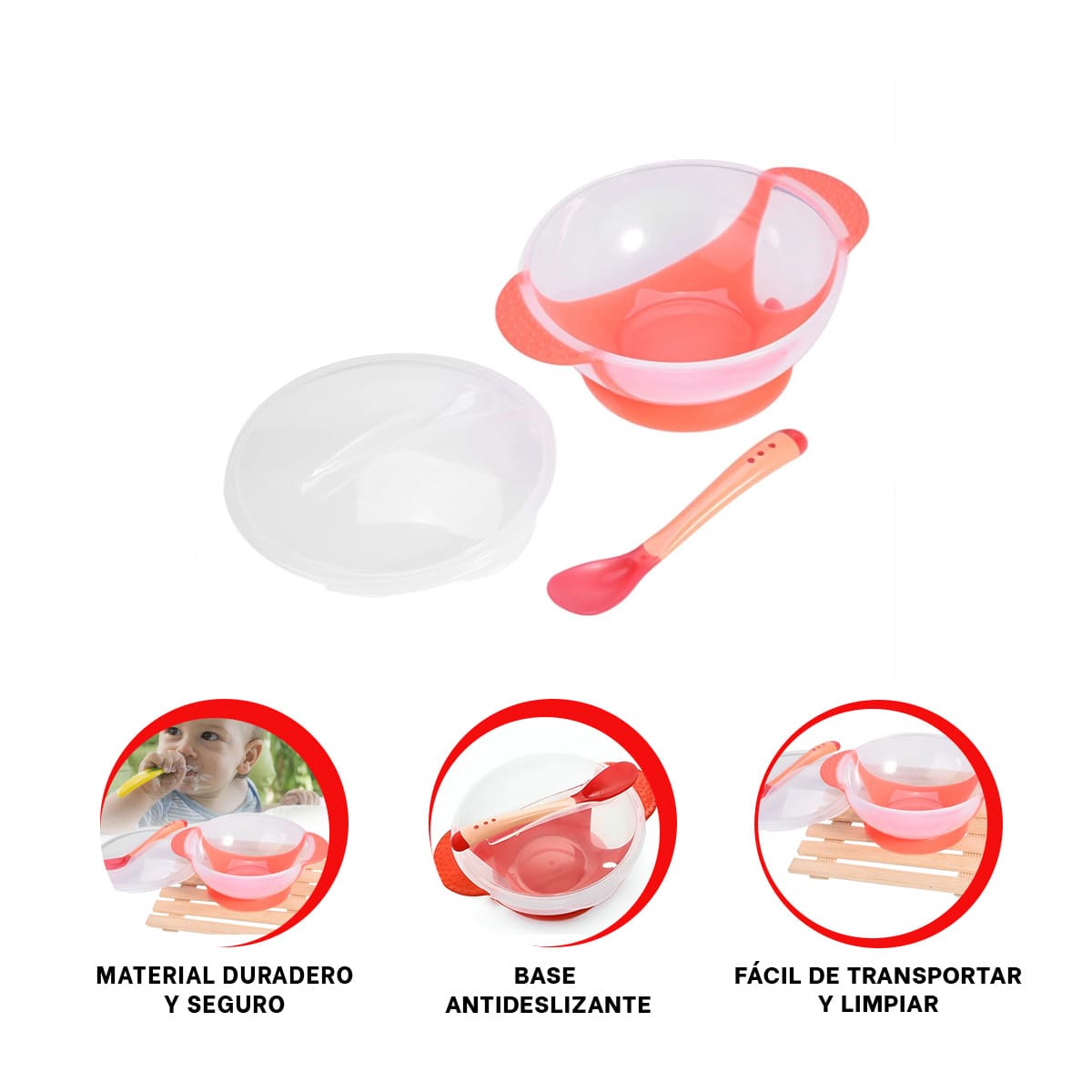 TAZON RYBIU TAPA PROTECTORA BEBE ROJO + REGALO AGENDITA - 1