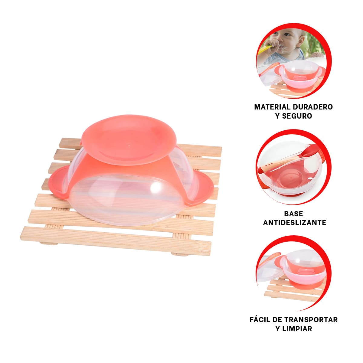 TAZON RYBIU TAPA PROTECTORA BEBE ROJO + REGALO AGENDITA - 3