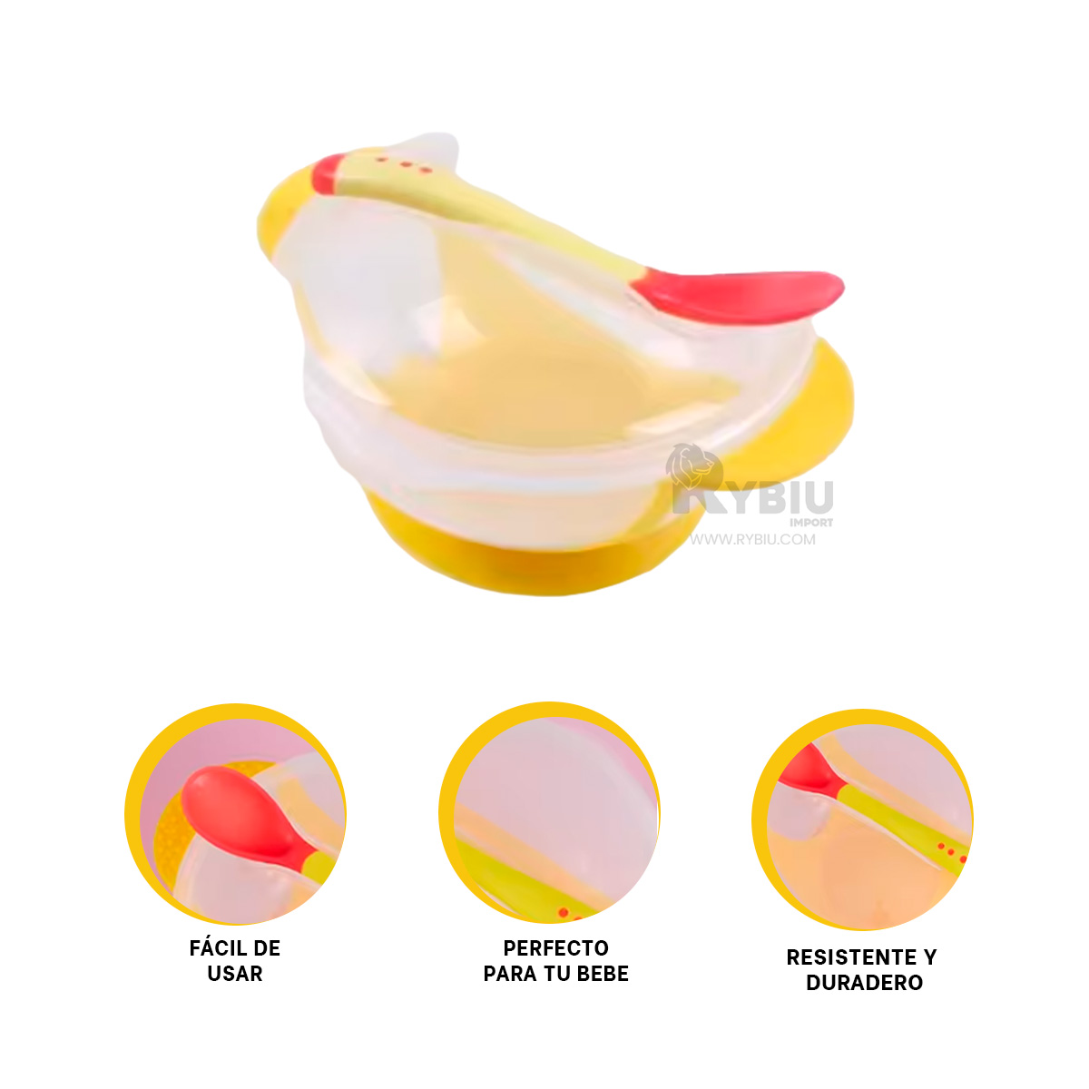 TAZON RYBIU AGARRE FIRME BEBE AMARILLO + REGALO STICKERS - 1