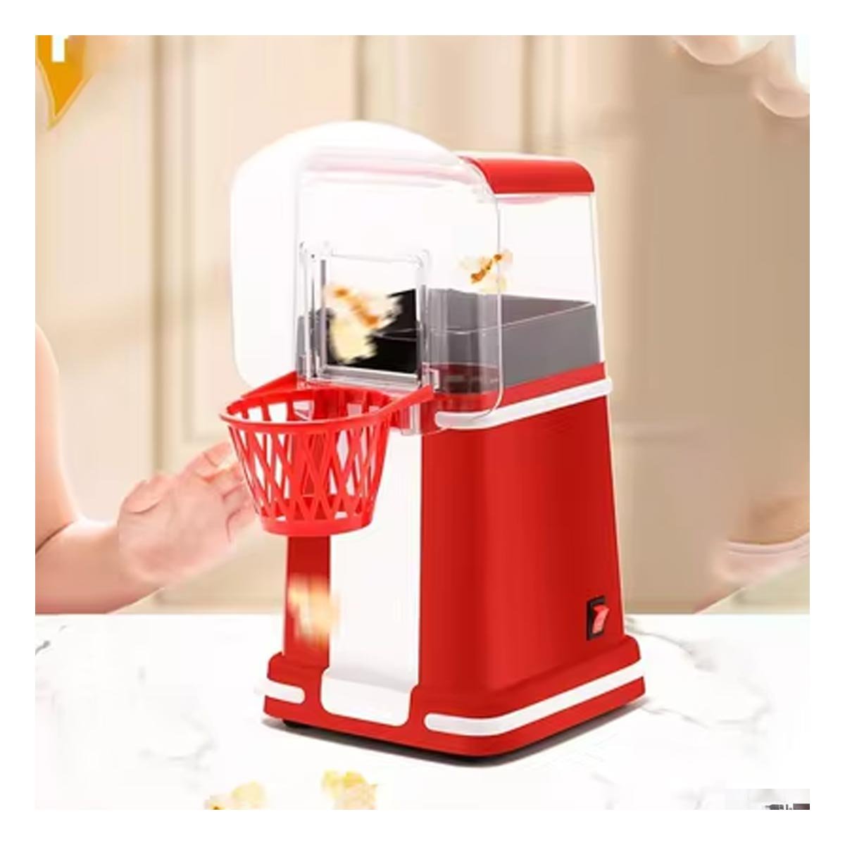 MÁQUINA POPCORN RYBIU EL30696 EQUIPO EFICAZ POPCORN BASQUET ROJO + POST-IT ADHESIVOS - 2