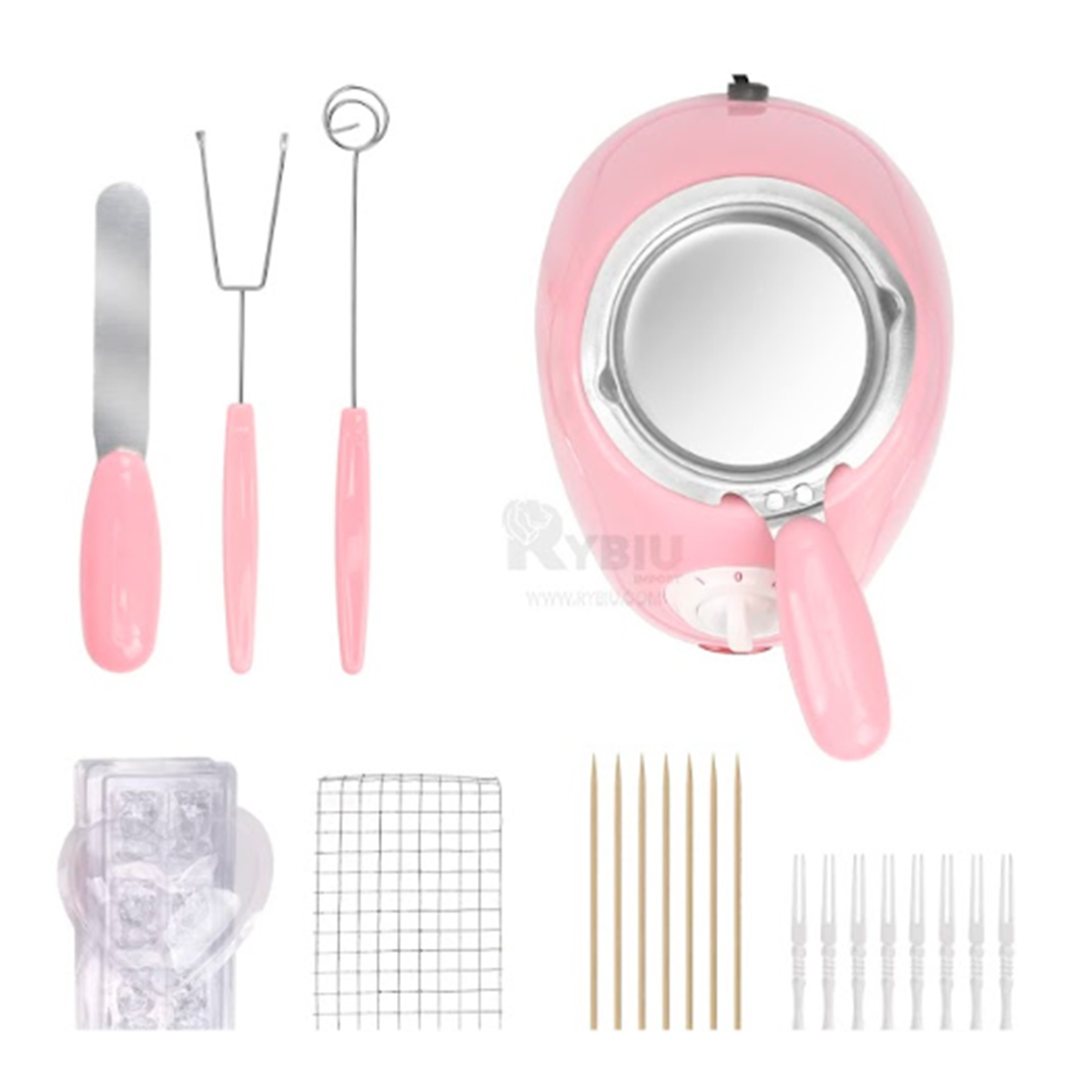 OLLA RYBIU EL30708 CAZUELA CALENTAR EL DULCE COLOR ROSADO + GIFT STICKERS - 3