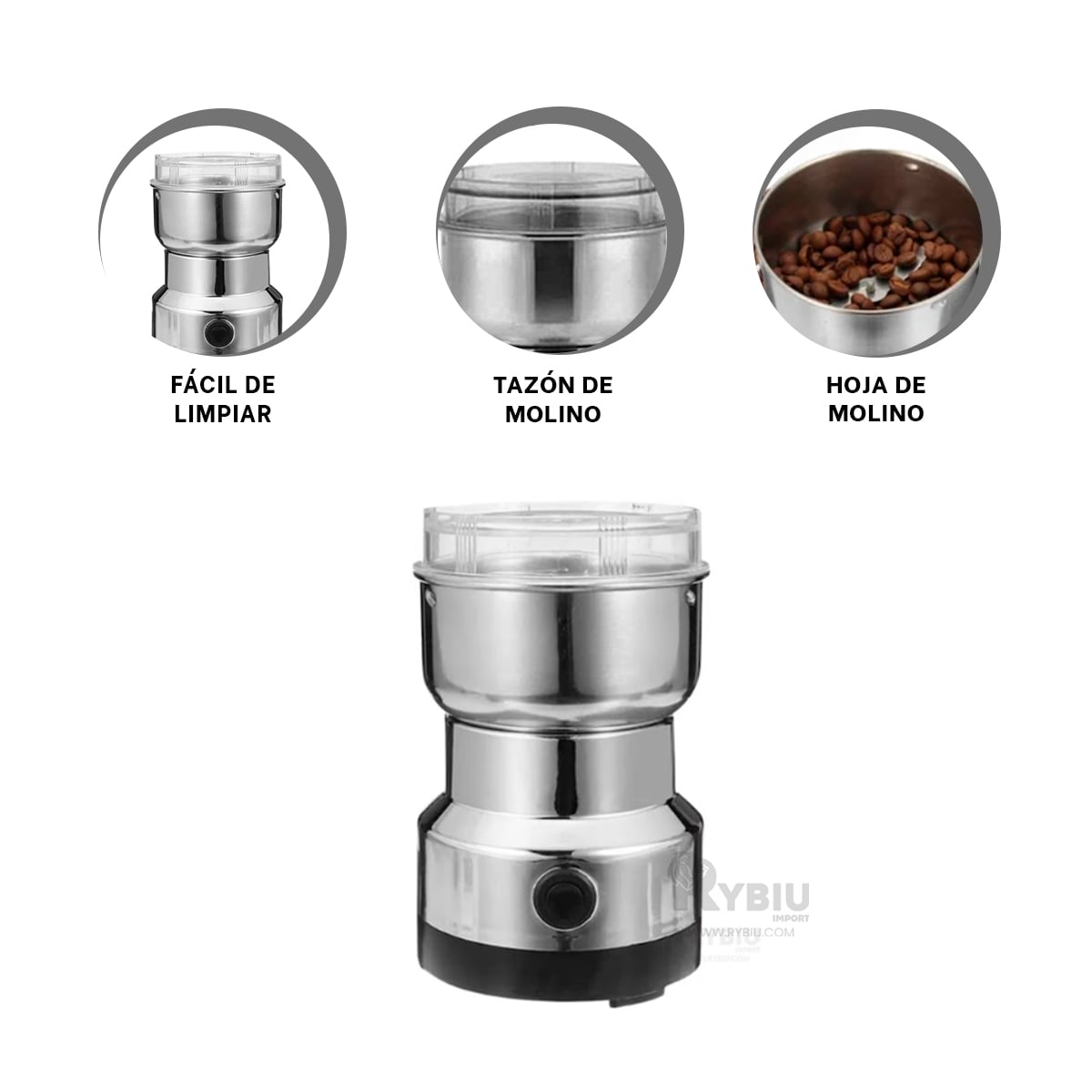 MOLEDOR RYBIU EL30707 TRITURADOR COMPACTO TODO TIPO ALIMENTOS + GIFT MINIAGENDA - 3