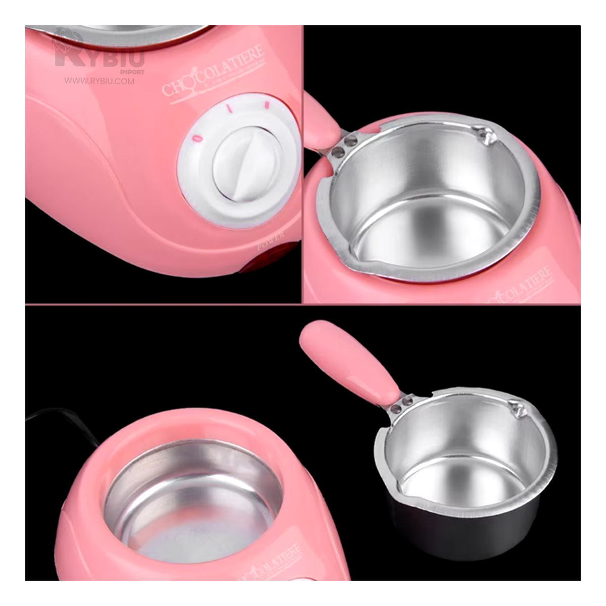 OLLA RYBIU EL30708 CAZUELA FONDUE CHOCOLATE ROSADO + REGALO AGENDITA - 2