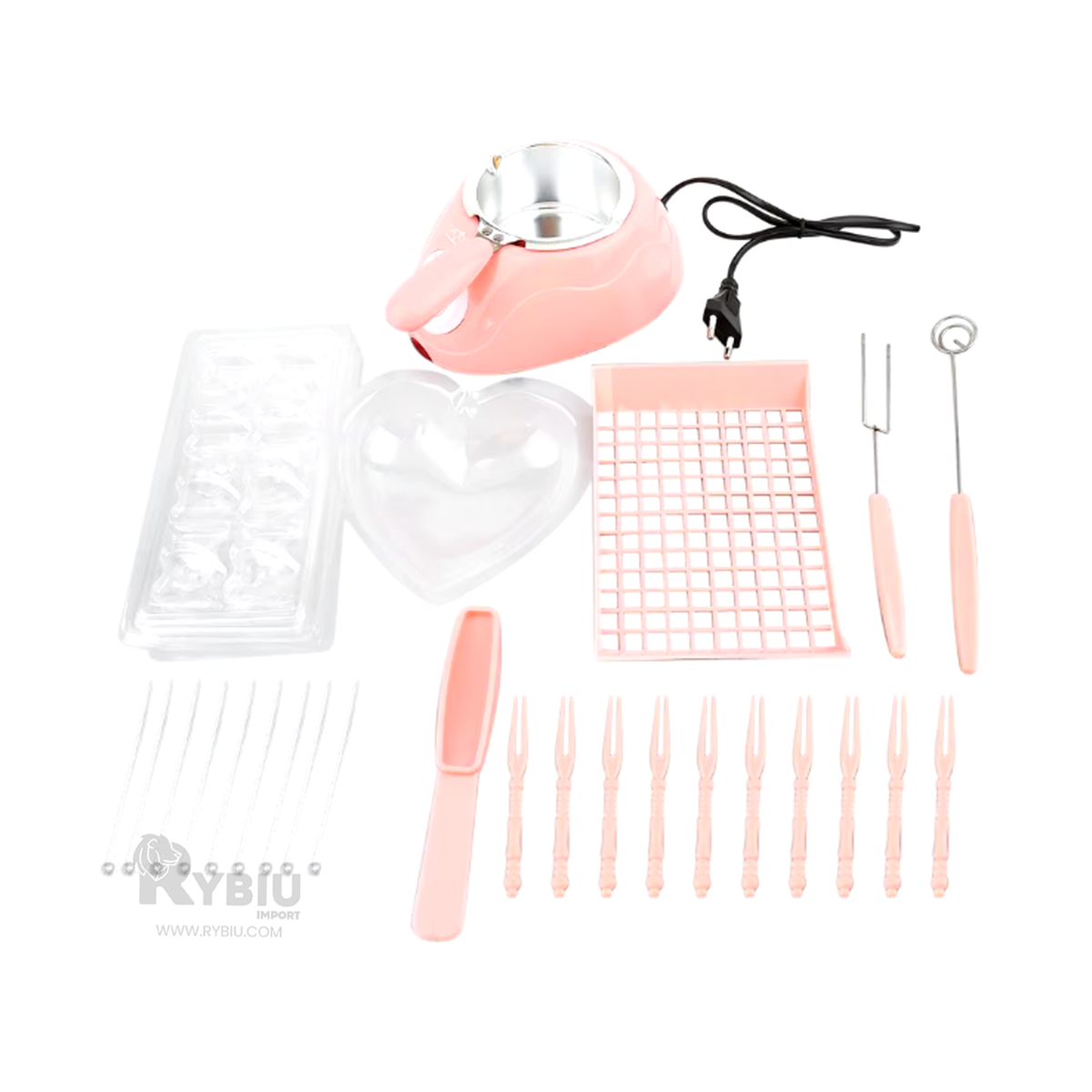 OLLA RYBIU EL30708 CAZUELA FACIL LIMPIAR ROSADO + ENVOLTORIO REGALO - 1