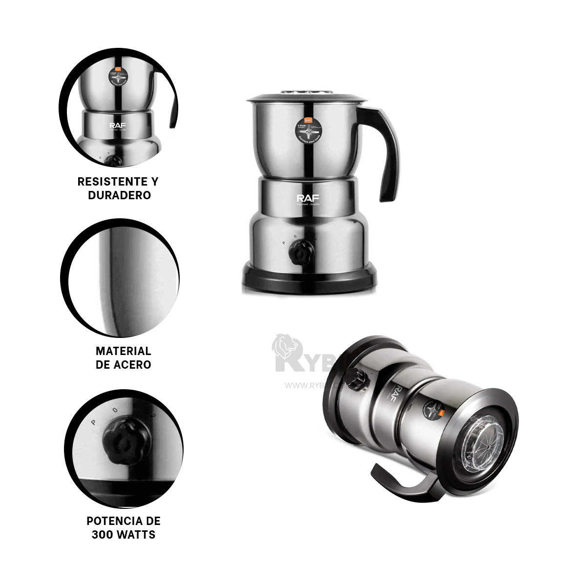 MOLEDOR RYBIU R7129 FUNCIONAL COLOR PLATEADO + REGALO AGENDITA - 3
