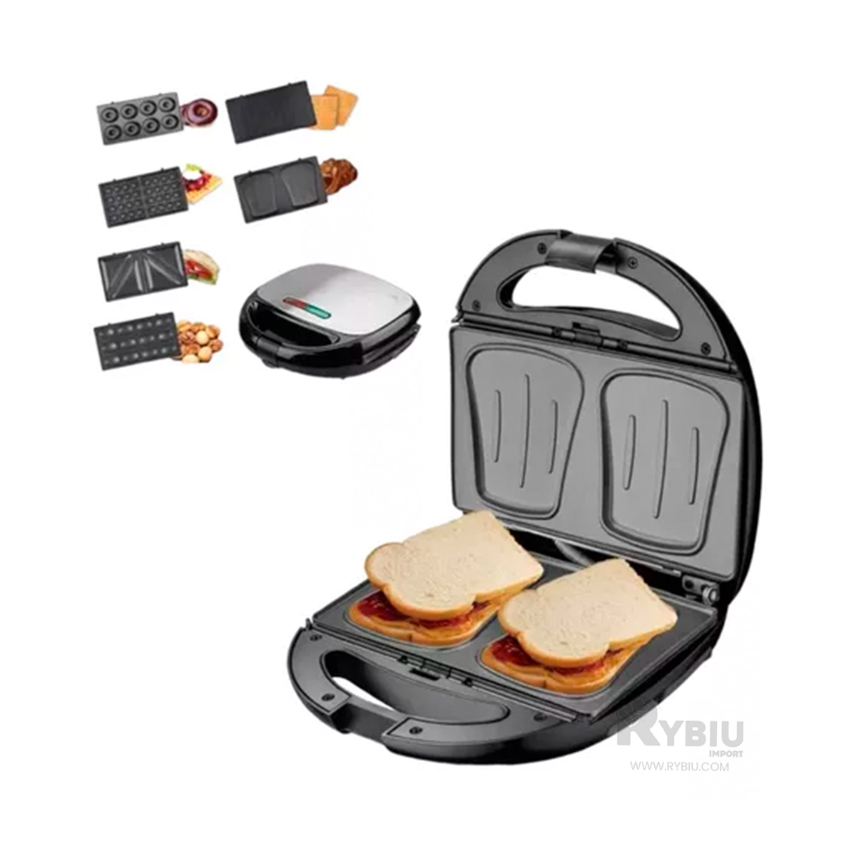 TOSTADOR RYBIU EL32292 COMPACTO 6 EN 1 EN NEGRO + GIFT STICKERS - 2