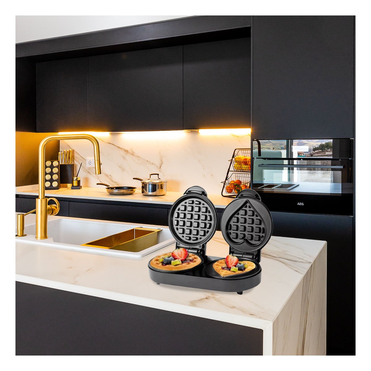 SANDWICHERA RYBIU R205 ELECTRICA EN NEGRO + POST-IT ADHESIVOS - 2