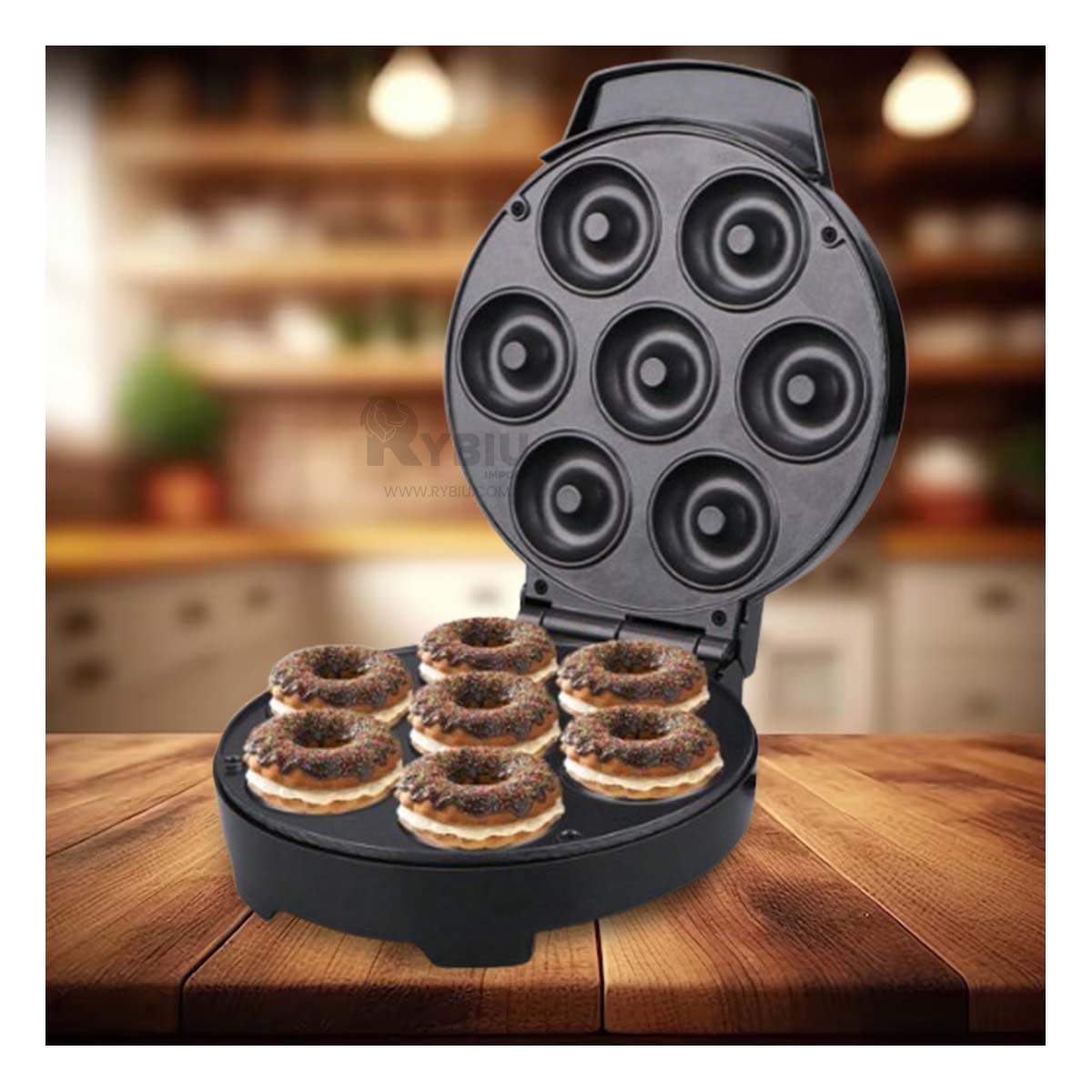DISPOSITIVO RYBIU EL29817 HACER 7 MINI DONAS NEGRO + REGALO AGENDITA - 2