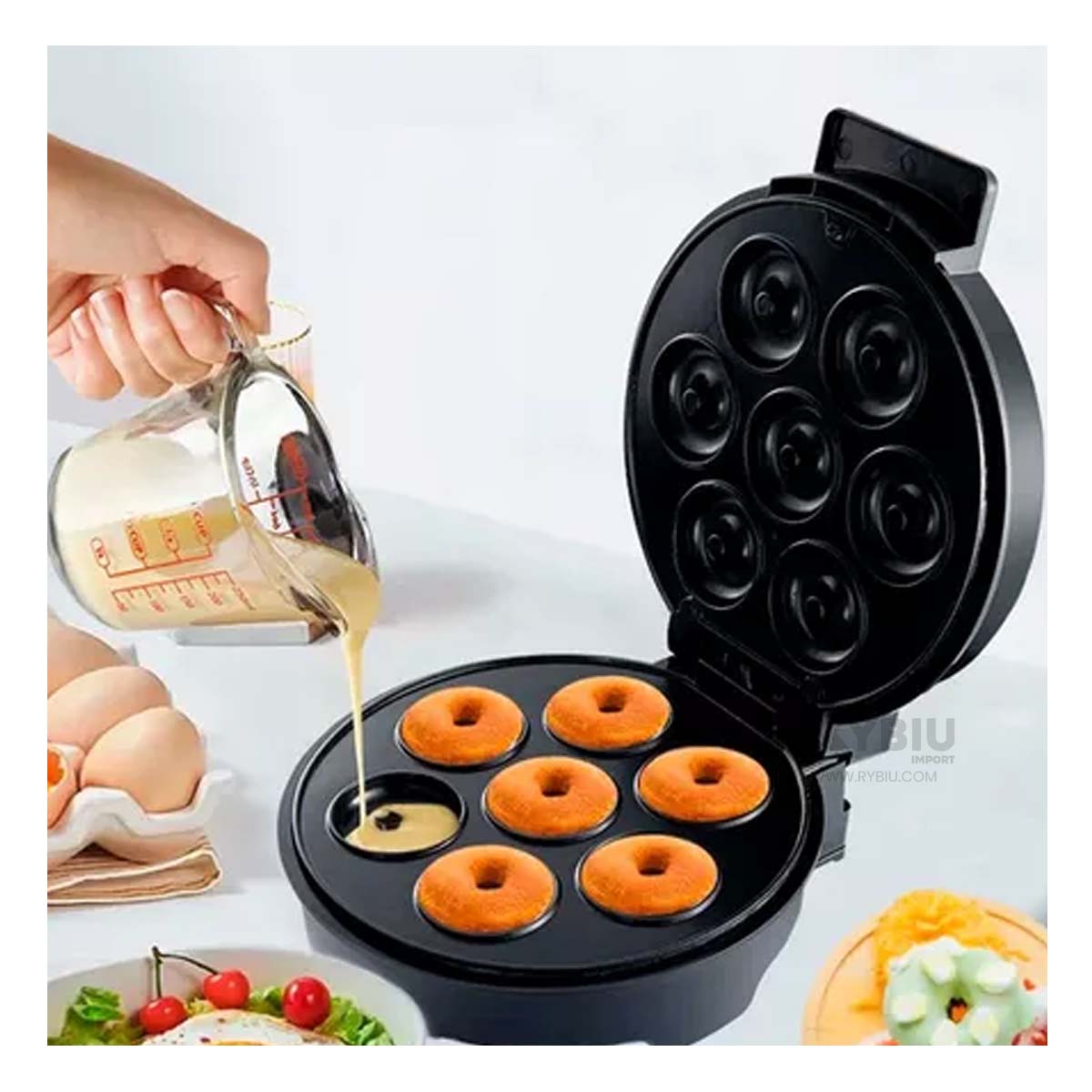 DISPOSITIVO RYBIU EL29817 HACER 7 MINI DONAS NEGRO + REGALO AGENDITA - 4