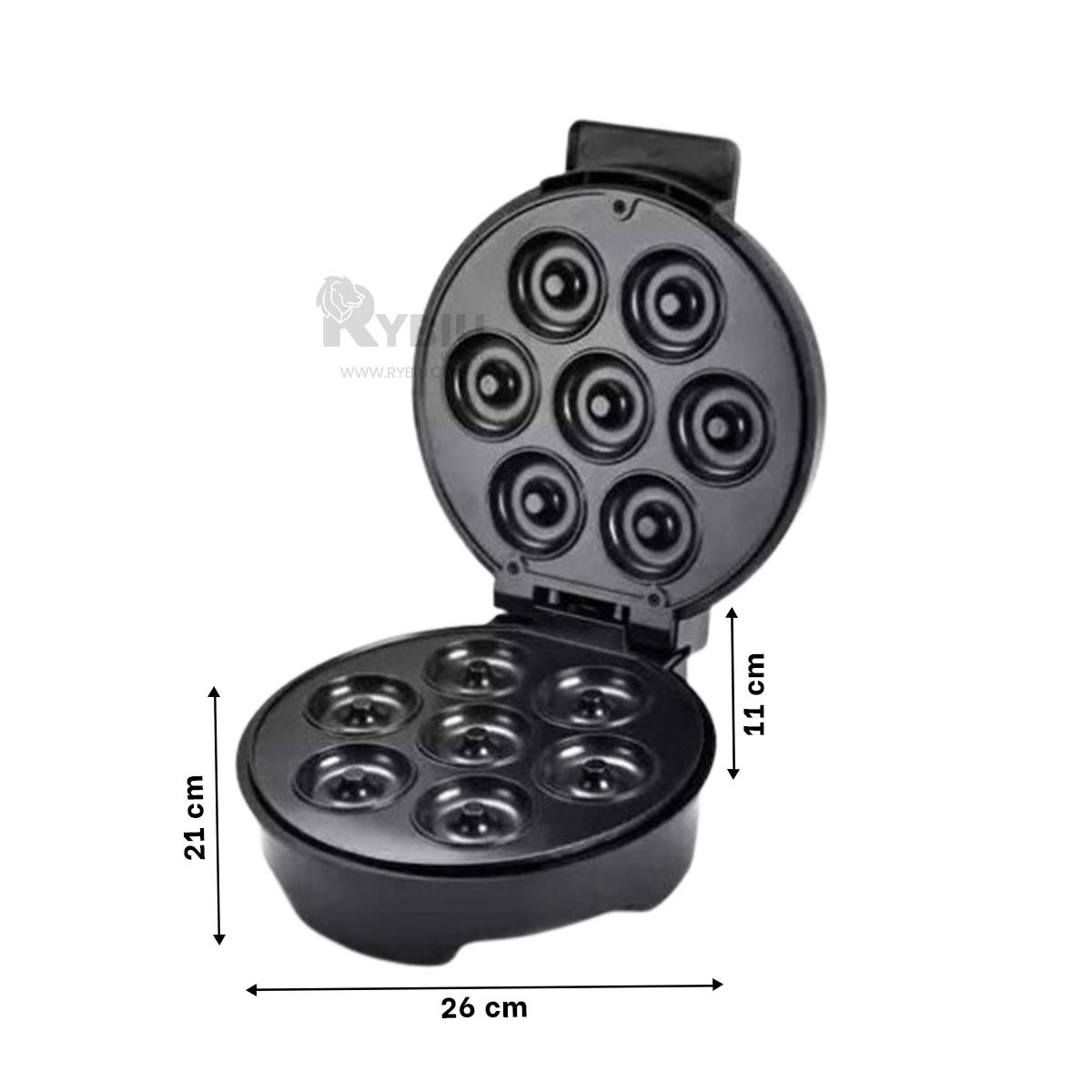 DISPOSITIVO RYBIU EL29817 HACER 7 MINI DONAS NEGRO + REGALO AGENDITA - 5