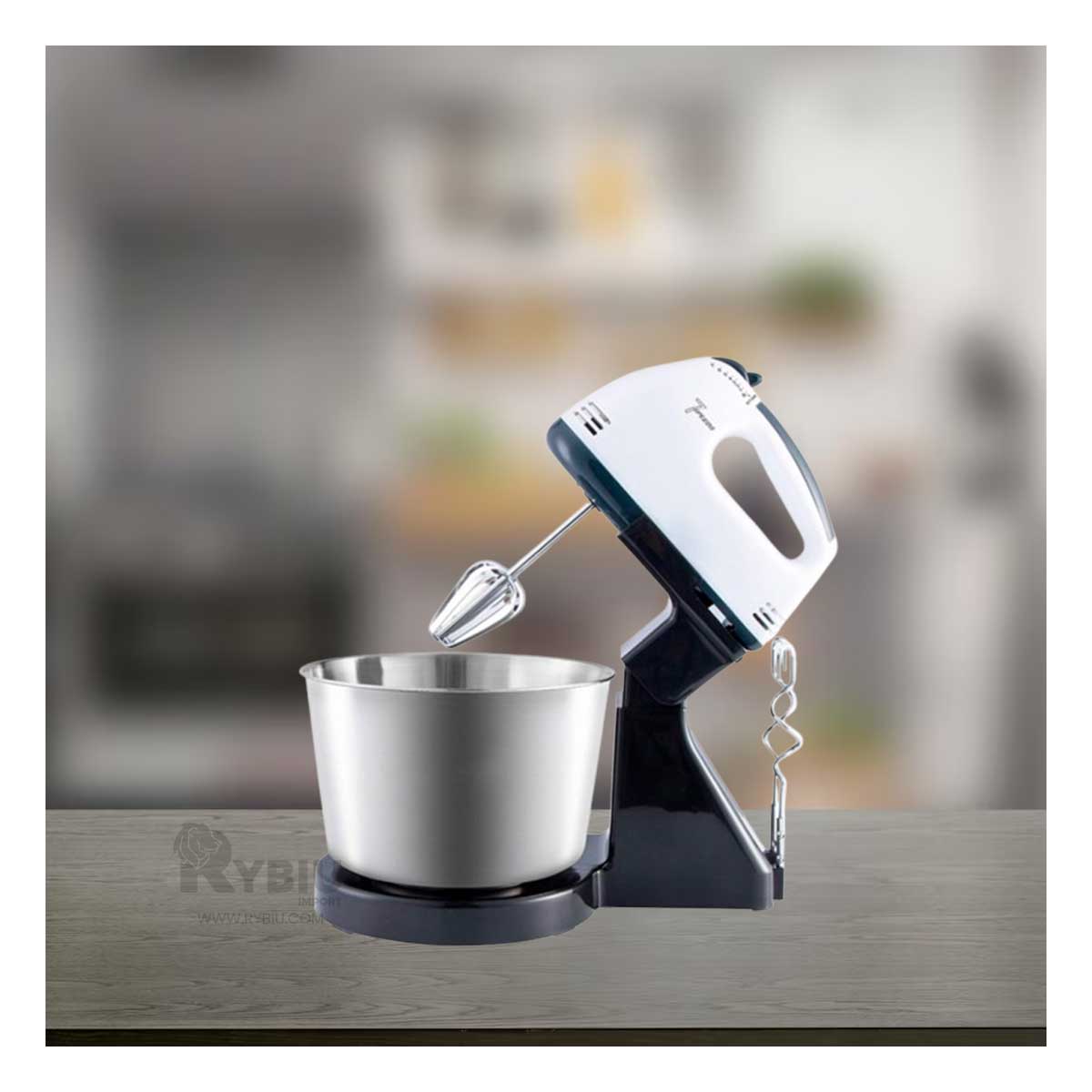 MEZCLADORA RYBIU CON BOWL SENCILLO DE 2L BLANCO Y REGALO AGENDITA - 3