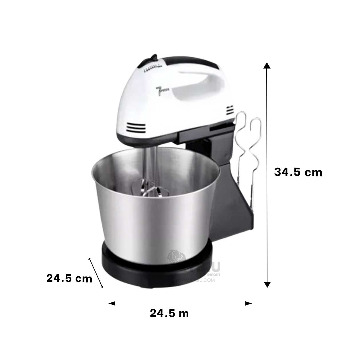 MEZCLADORA RYBIU CON BOWL SENCILLO DE 2L BLANCO Y REGALO AGENDITA - 5