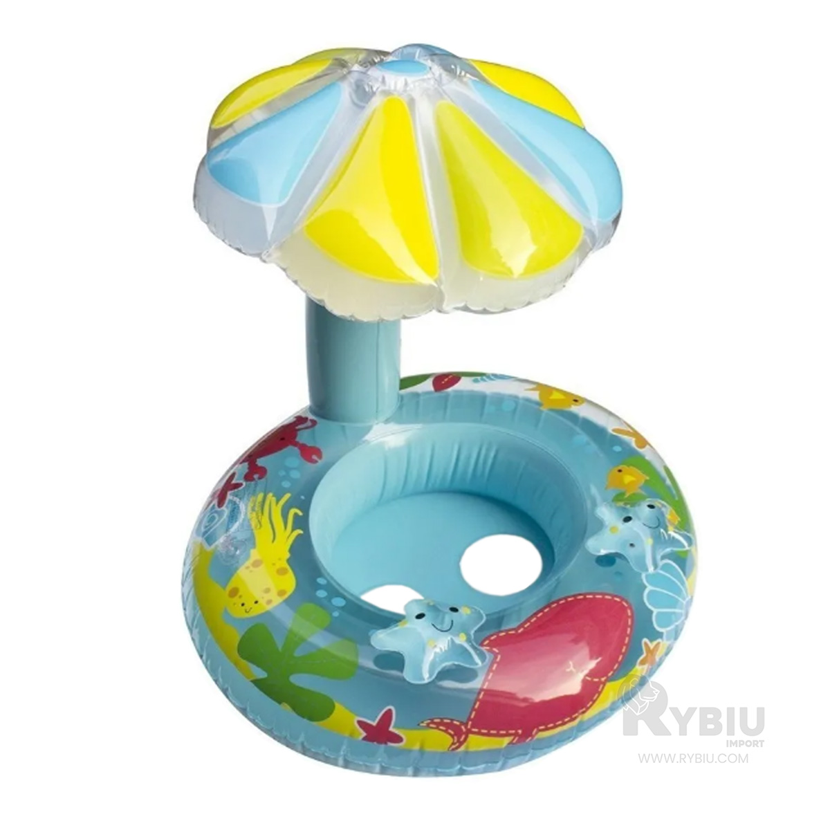 SALVAVIDAS LIGERO UTIL DE FLOR COLOR CELESTE Y+GIFT STICKERS - 3