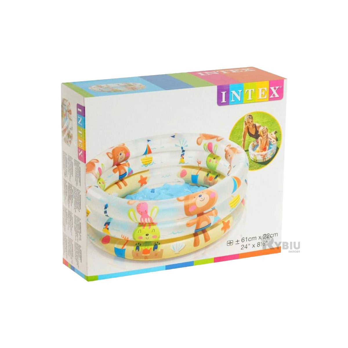 PISCINA SUAVE DISEÑO SUTIL EN CELESTE Y+PAPEL DE REGALO - 3