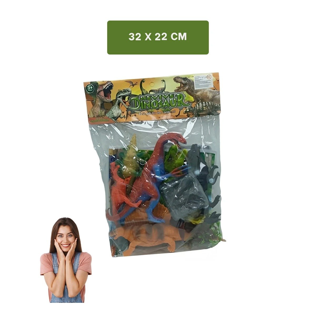 PAQUETE DE DINOSAURIOS MIXTO CON ACCESORIOS PARA DIVERSION FAMILIAR YLIGAS REGALO - 4