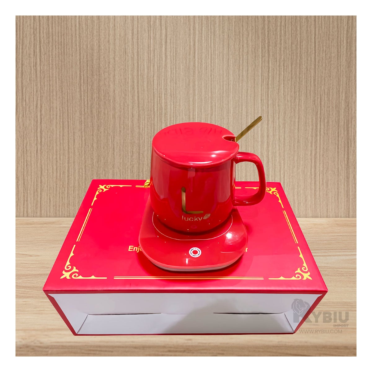 SET RYBIU CON RECIPIENTE ROJO + ENVOLTORIO REGALO - 1