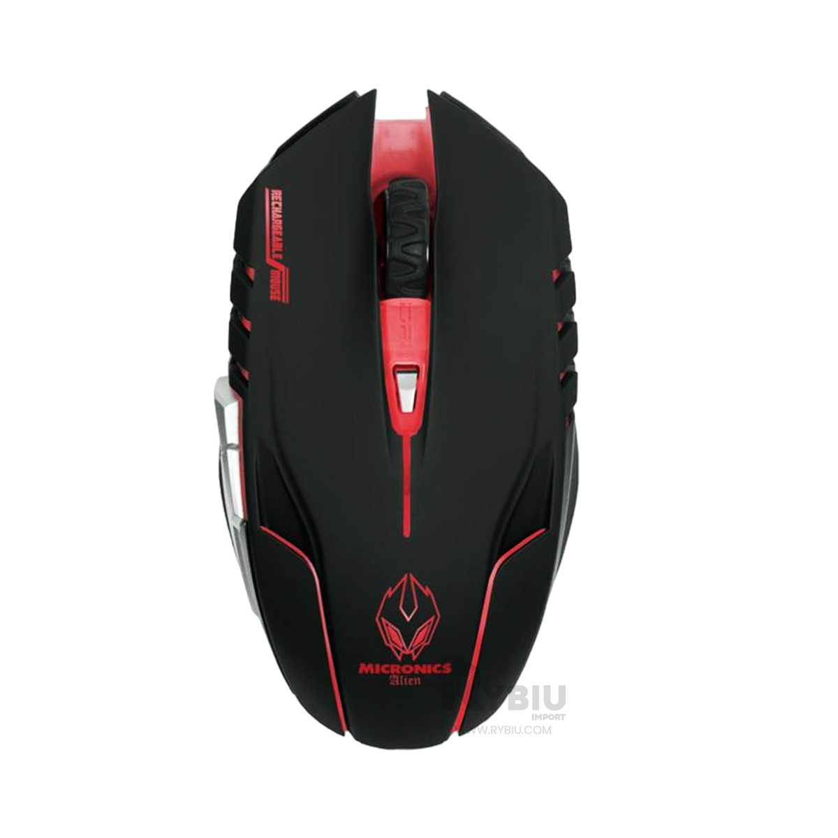 MOUSE GAMER INALÁMBRICO RYBIU M834 NEGRO RATON 6 BOTONES JUEGOS + REGALO AGENDITA - 2