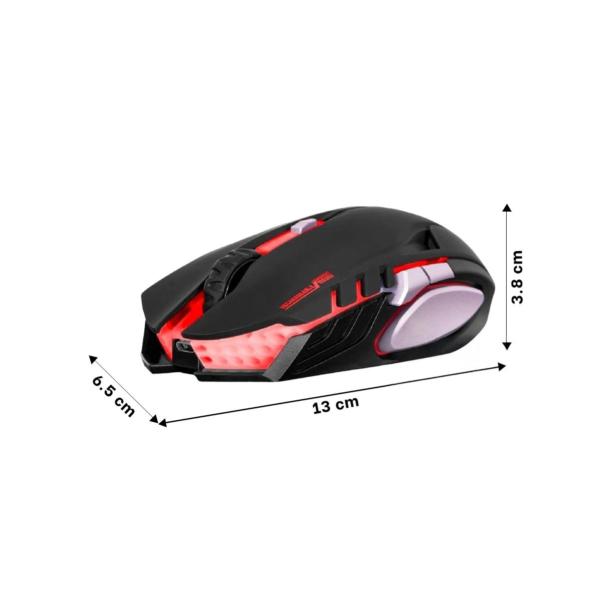 MOUSE GAMER INALÁMBRICO RYBIU M834 NEGRO CURSOR COLOR + POST-IT ADHESIVOS - 4