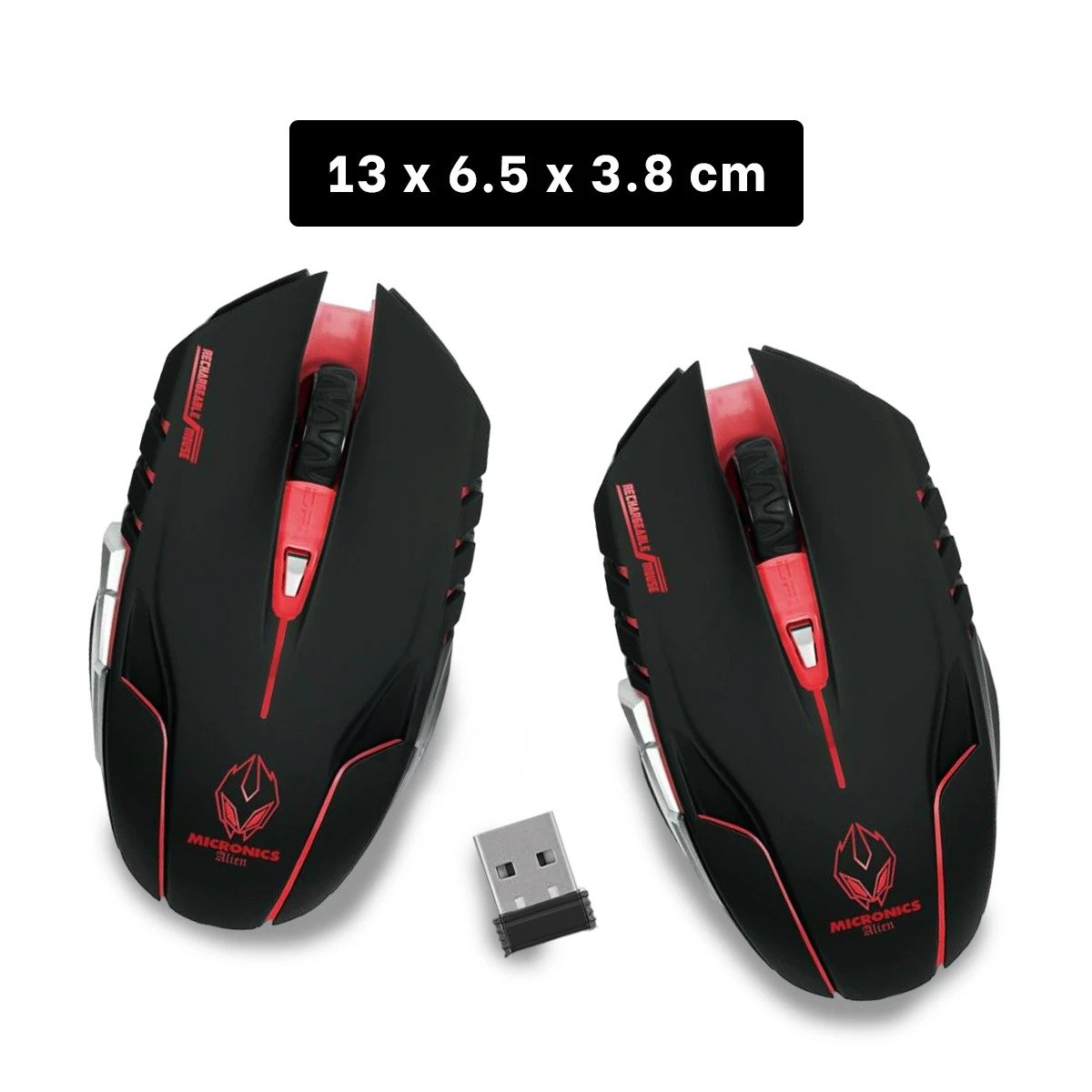 MOUSE GAMER INALÁMBRICO RYBIU M834 NEGRO CURSOR FUNCIONAL + LIGAS REGALO - 4