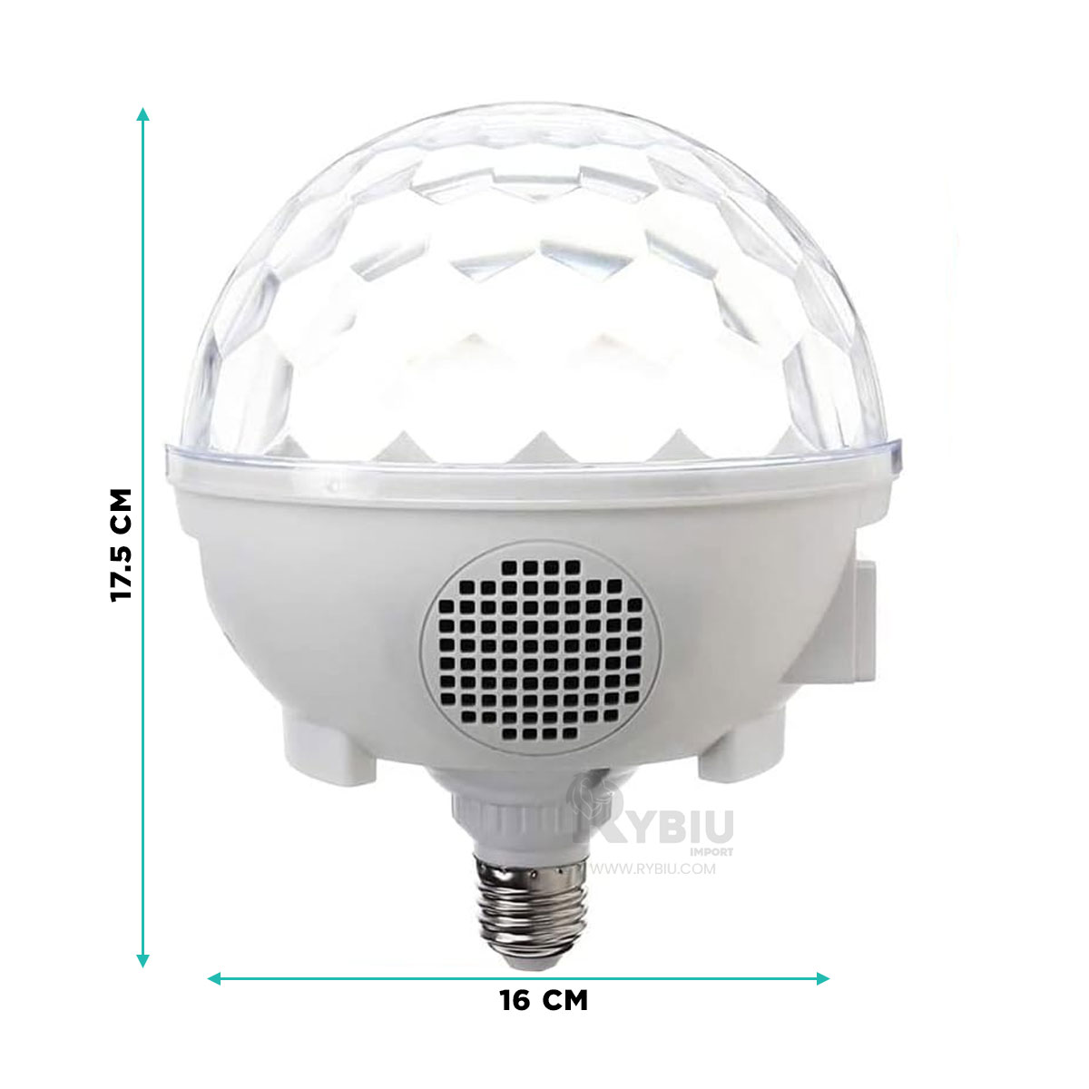 PARLANTE BLUETOOTH RYBIU TE29441 PERFECTO BUENO BLANCO + REGALO LIGAS PEINAR - 1