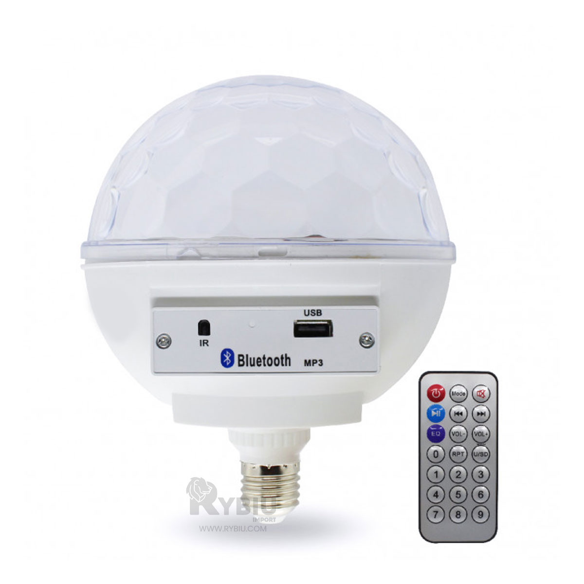 BOCINA BLUETOOTH RYBIU TE29441 OPTIMO USO COLOR BLANCO + GIFT STICKERS - 3