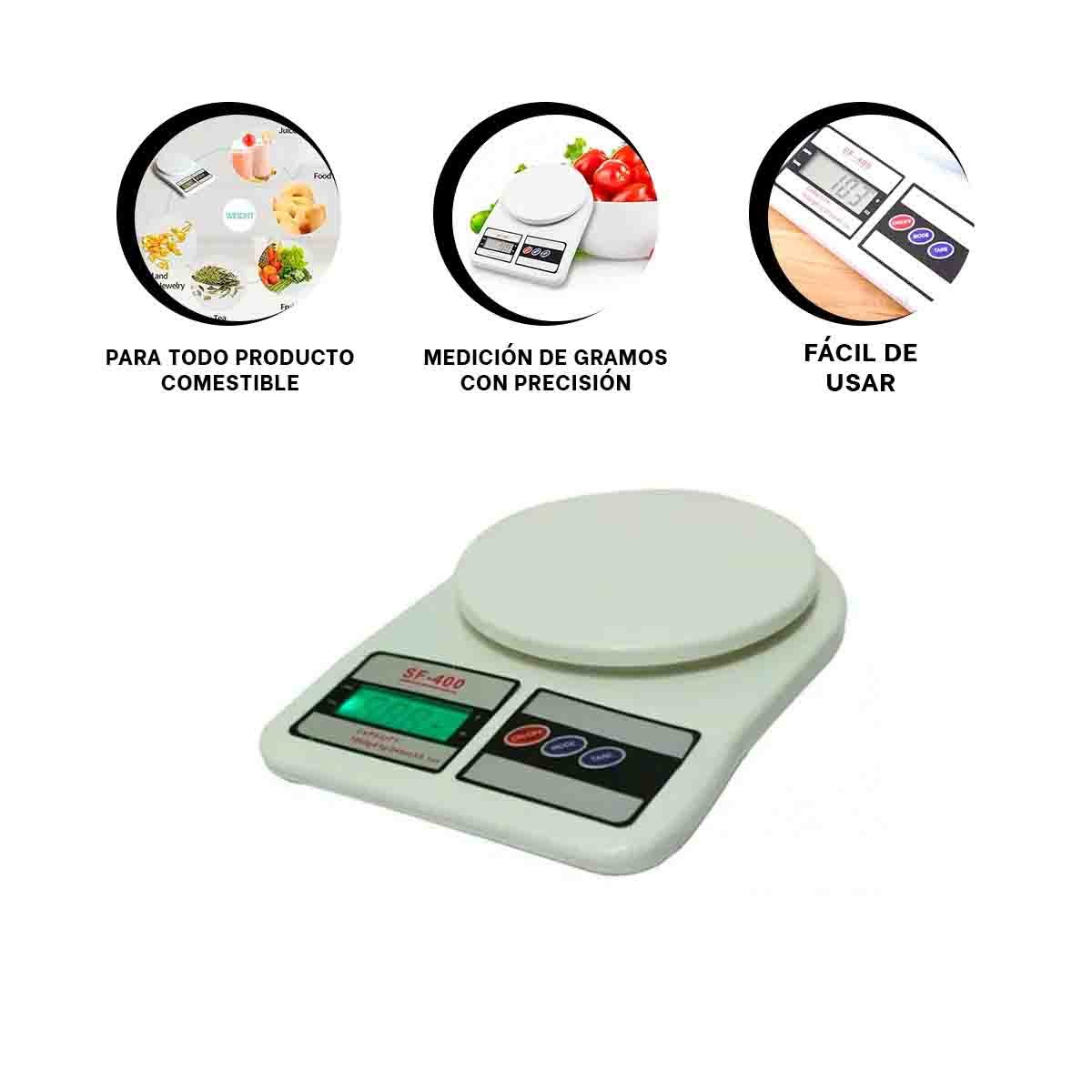 BALANZA GRAMERA PARA COCINA Y HOGAR CON ALTA PRECISION COLOR BLANCO - 3