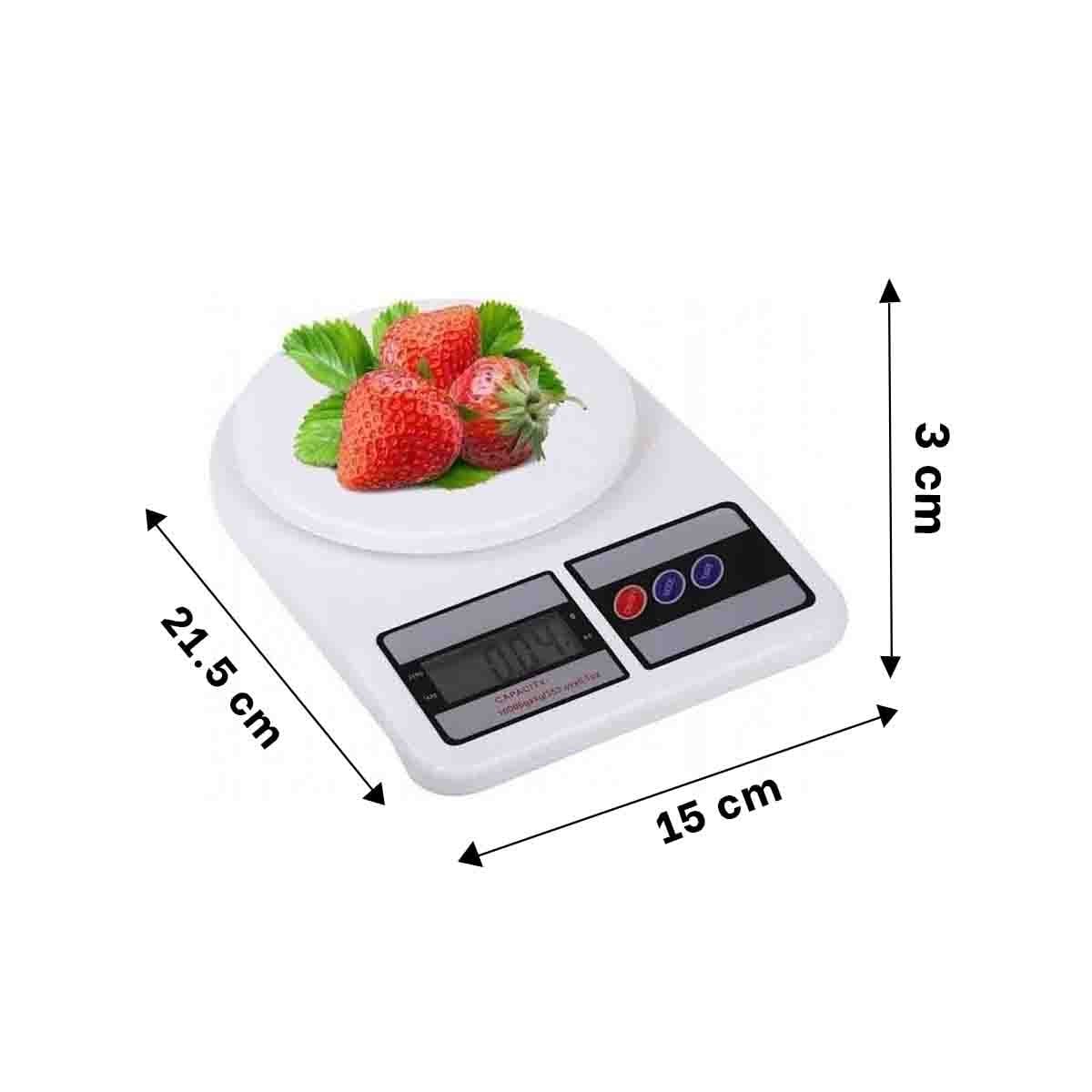 BALANZA GRAMERA PARA COCINA Y HOGAR CON ALTA PRECISION COLOR BLANCO - 4