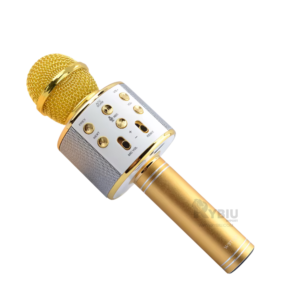MICRÓFONO RYBIU COMPACTO BLUETOOTH DORADO + REGALO STICKERS - 2