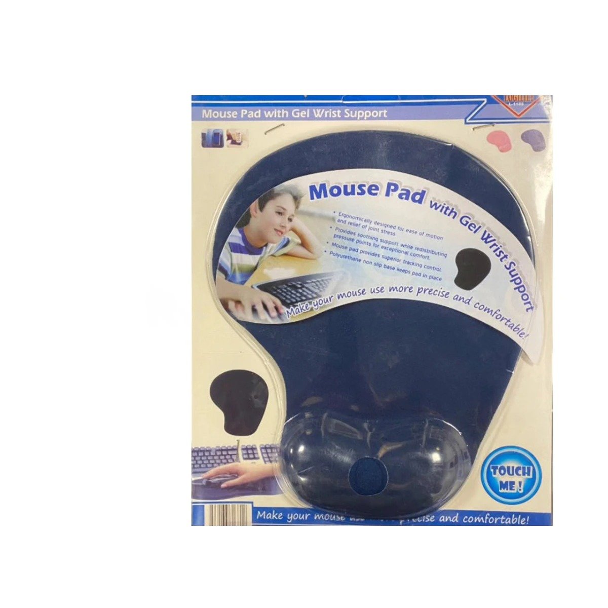 SUPERFICIE AZUL PEQUENA CON GEL Y SOPORTE PARA OFICINA Y+LIGAS REGALO - 3