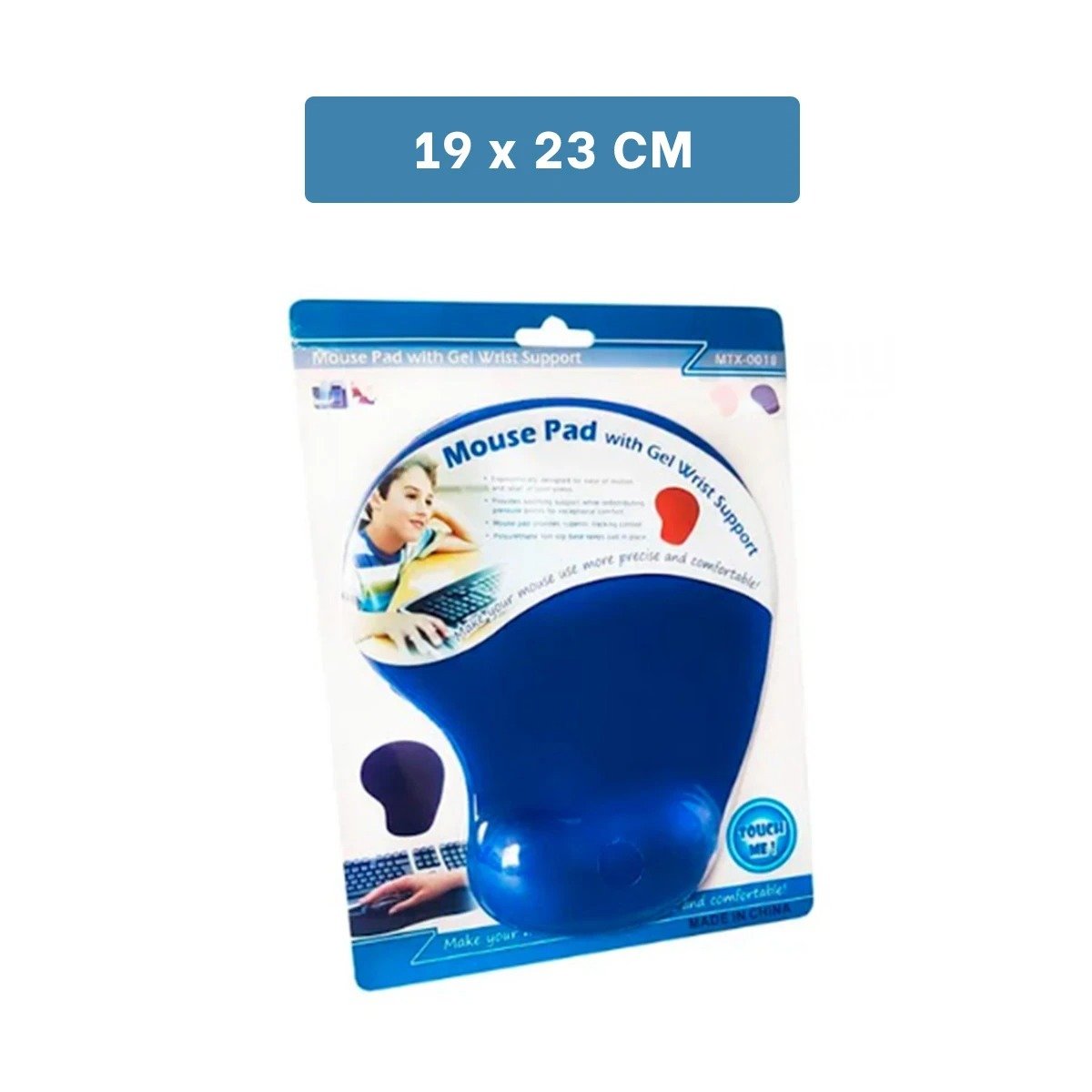SUPERFICIE AZUL PEQUENA CON GEL Y SOPORTE PARA OFICINA Y+LIGAS REGALO - 4