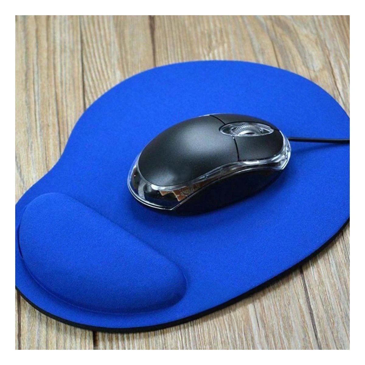 BASE AZUL PEQUENA CON GEL COMODO PARA ESCRITORIO MODERNO Y+REGALO STICKER - 2