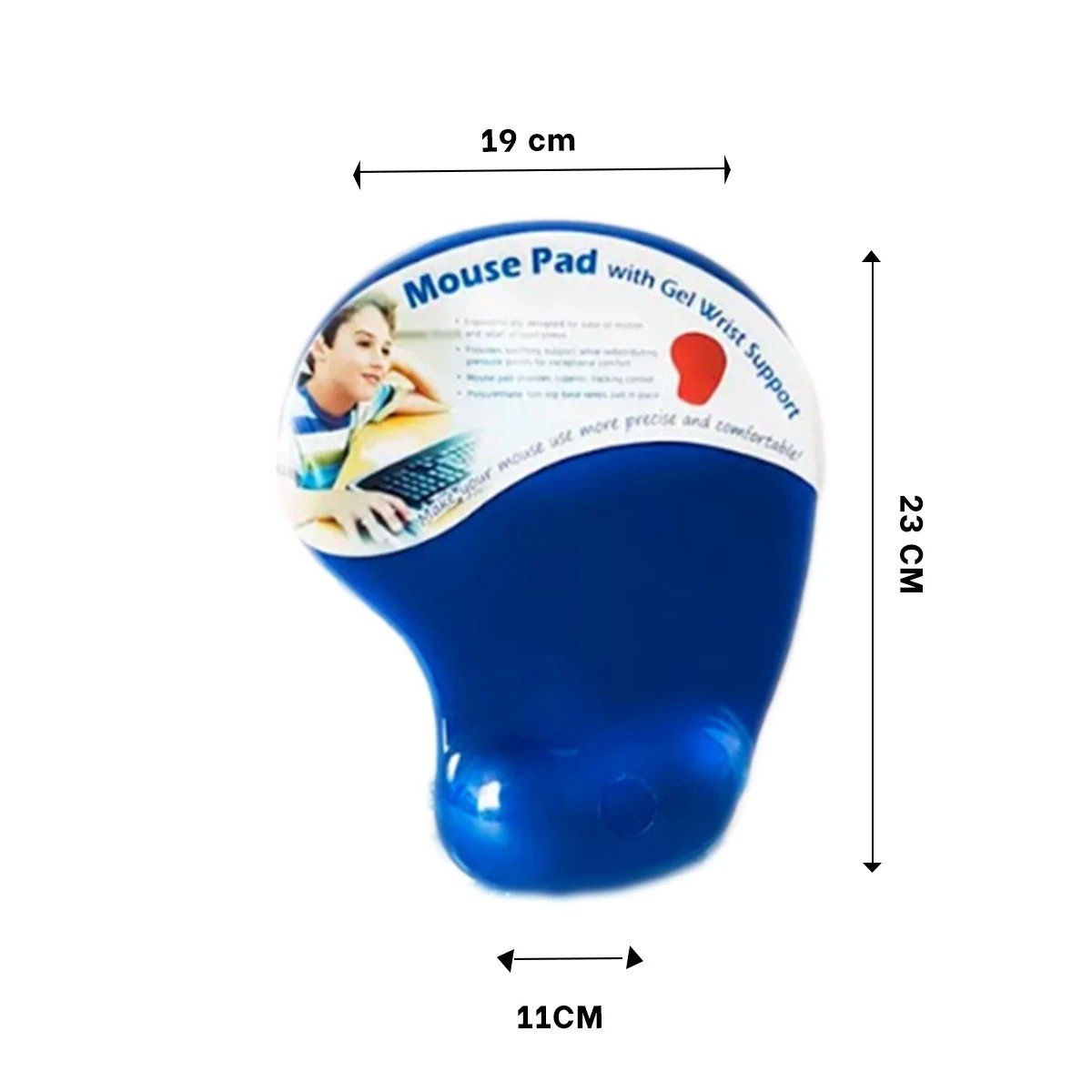 BASE AZUL PEQUENA CON GEL COMODO PARA ESCRITORIO MODERNO Y+REGALO STICKER - 4