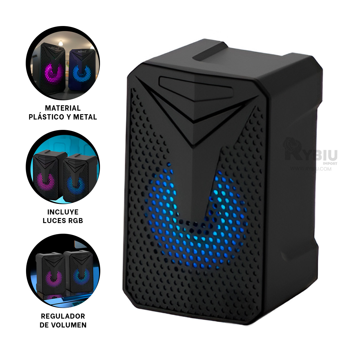 ALTAVOZ PARA REUNIONES O FIESTAS E-005 NEGRO Y+GIFT STICKERS - 1
