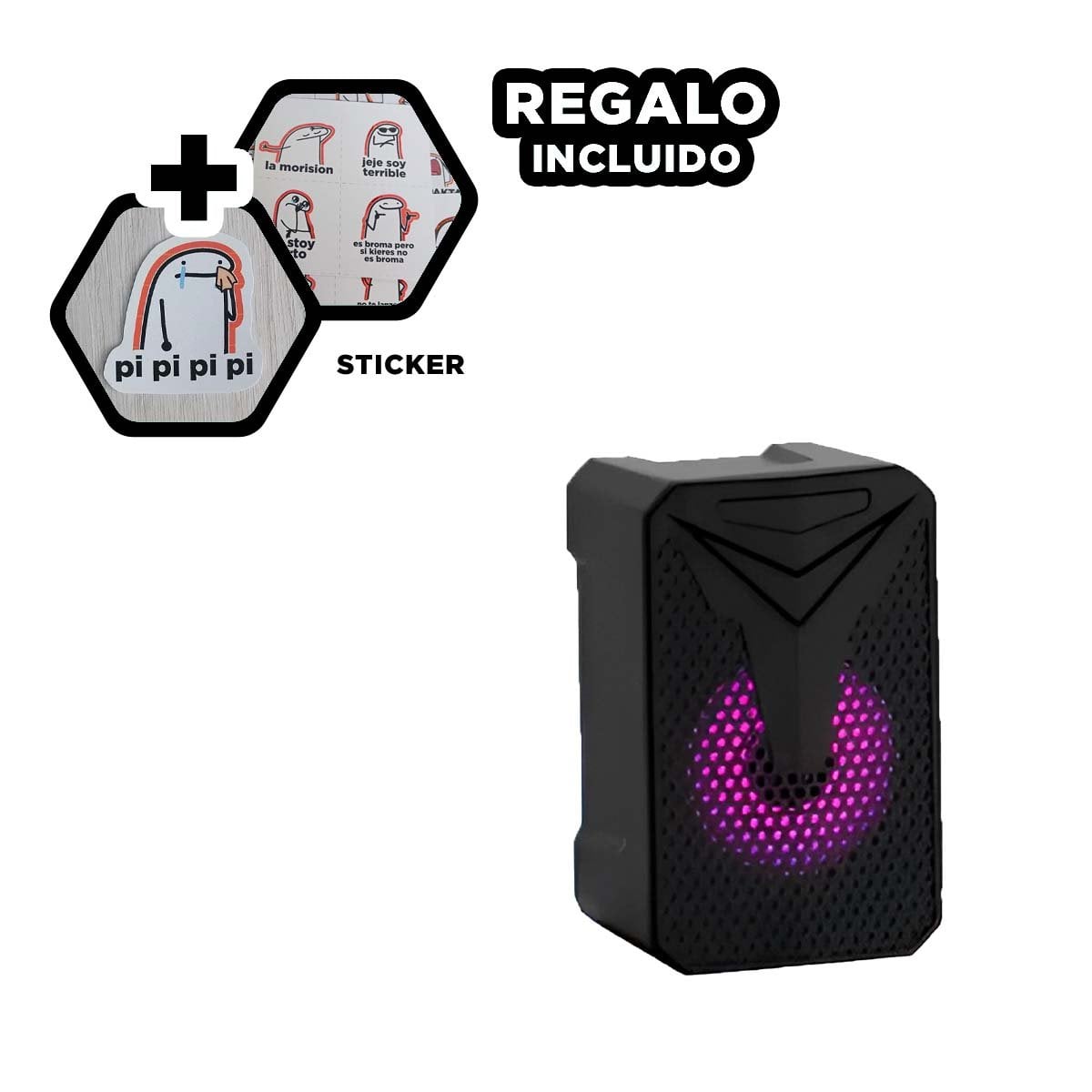 BOCINA PORTATIL DE SONIDO FUERTE PARA VIAJES REUNIONES Y ACTIVIDADES Y+REGALO STICKER - 1