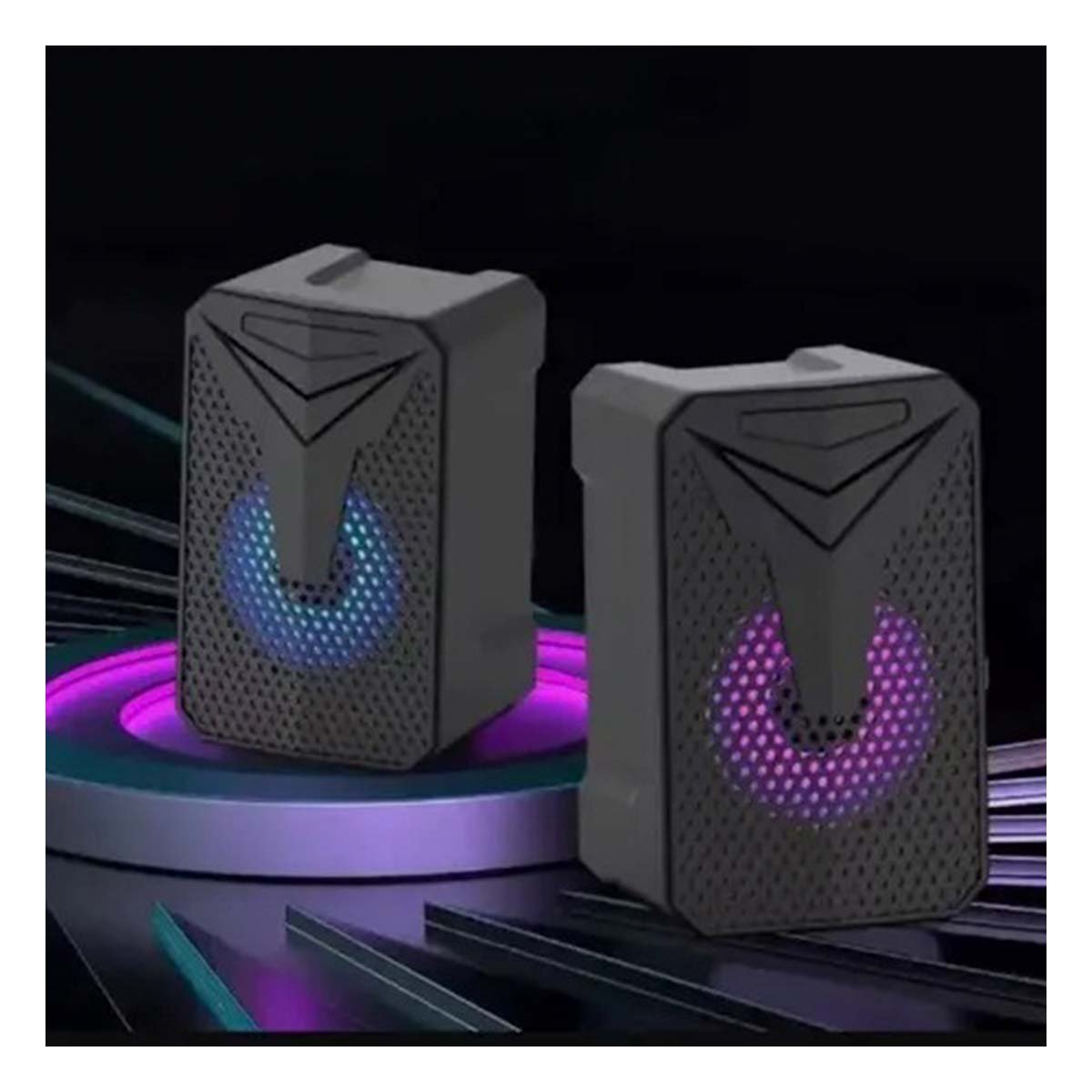 SPEAKER COMPACTO DE AUDIO CON SONIDO NITIDO PARA LAPTOP Y PC Y+LIGAS REGALO - 1