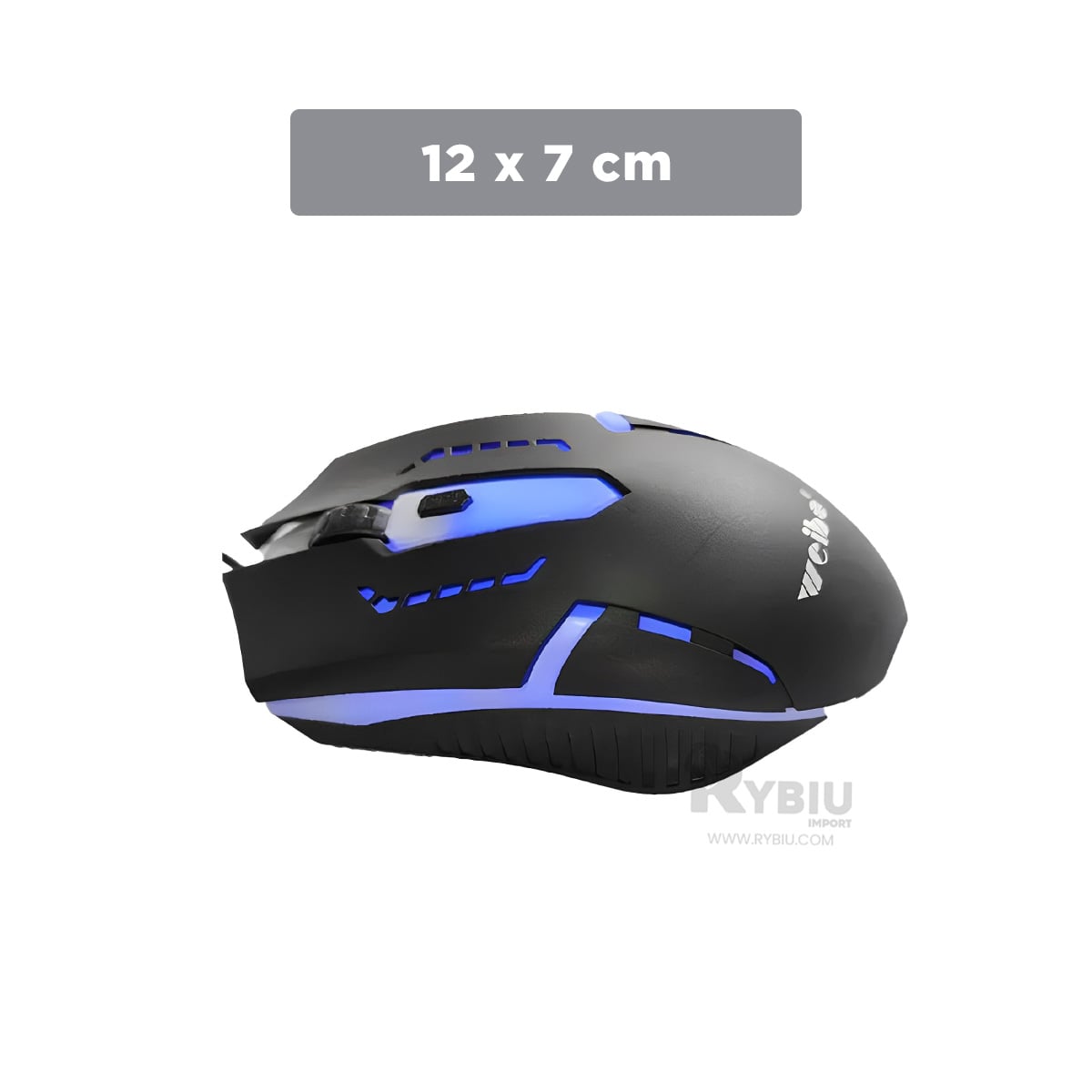 RATÓN RYBIU PRÁCTICO CON CABLE COLOR NEGRO + GIFT STICKERS M-39 - 5