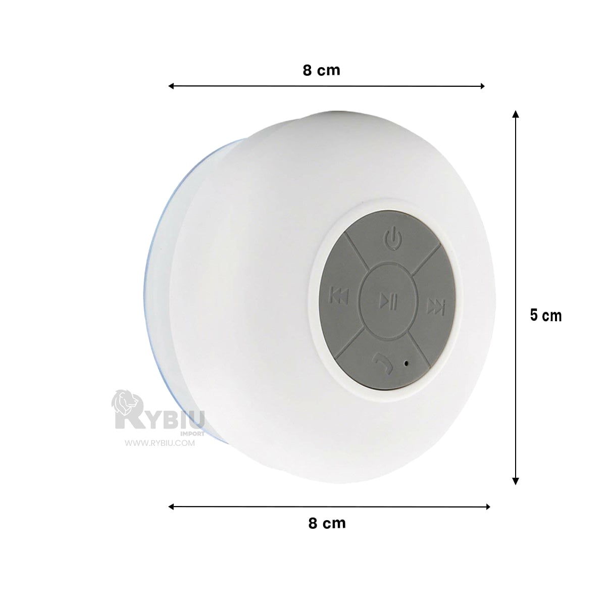 ALTAVOZ DE SILICONA RYBIU TE31622 ACUATICA EN BLANCO + GIFT STICKERS - 5