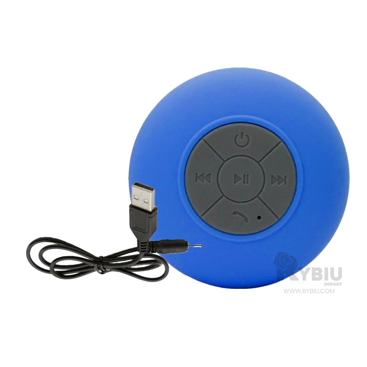 ALTAVOZ DE SILICONA RYBIU COD.BTS06 ACUATICA EN AZUL + GIFT STICKERS - 1