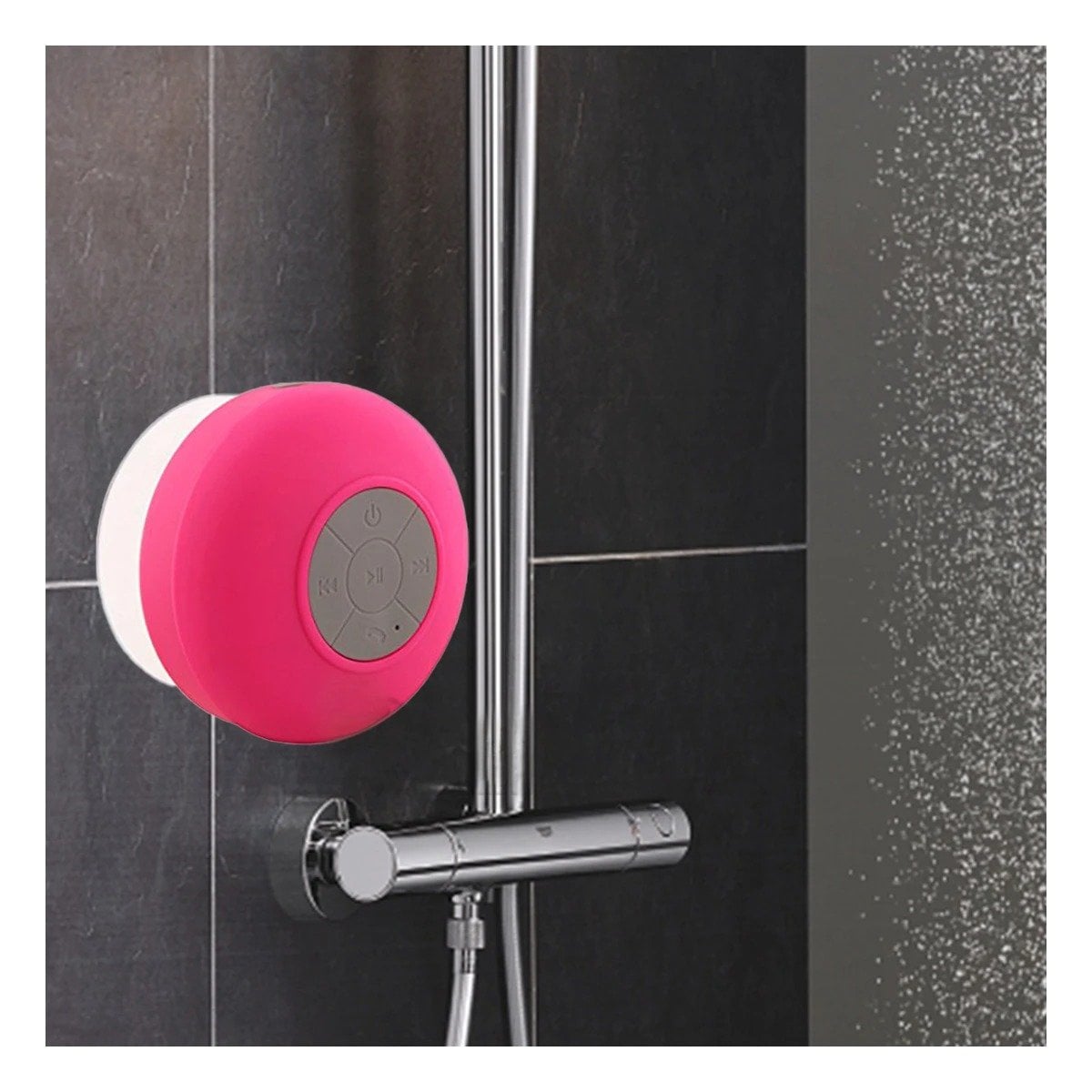 ALTAVOZ RESISTENTE AL AGUA ROSADO CON TECNOLOGIA BLUETOOTH PARA AMBIENTE Y+PAPEL REGALO - 5