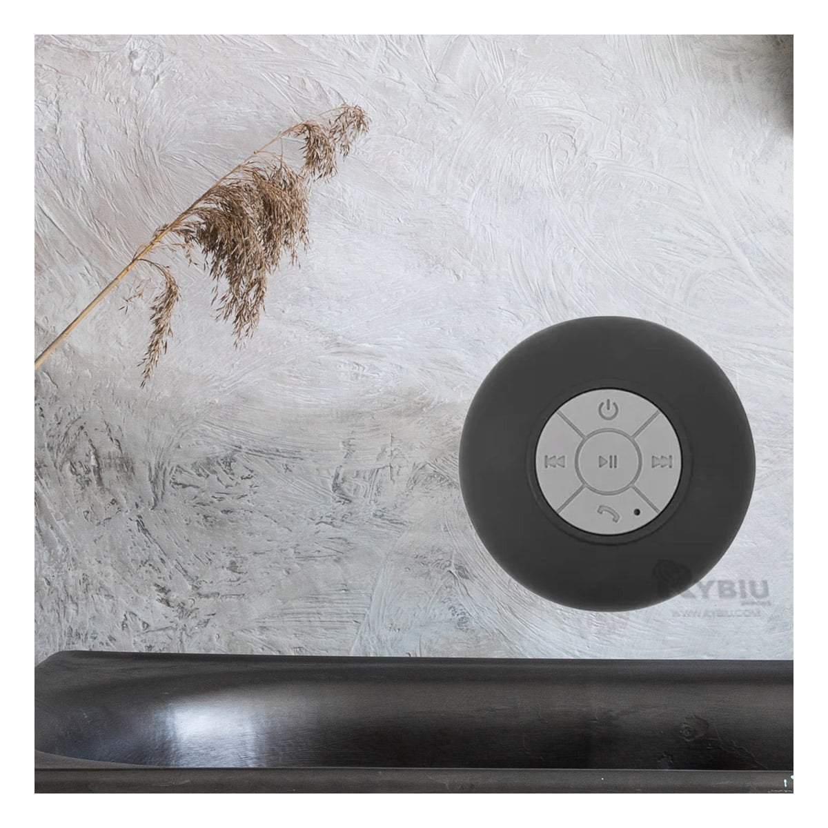 ALTAVOZ DE SILICONA ACUATICA EN NEGRO Y+GIFT STICKERS - 3