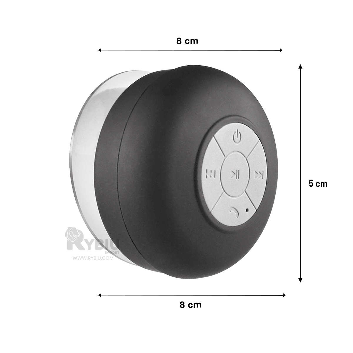 ALTAVOZ DE SILICONA ACUATICA EN NEGRO Y+GIFT STICKERS - 5
