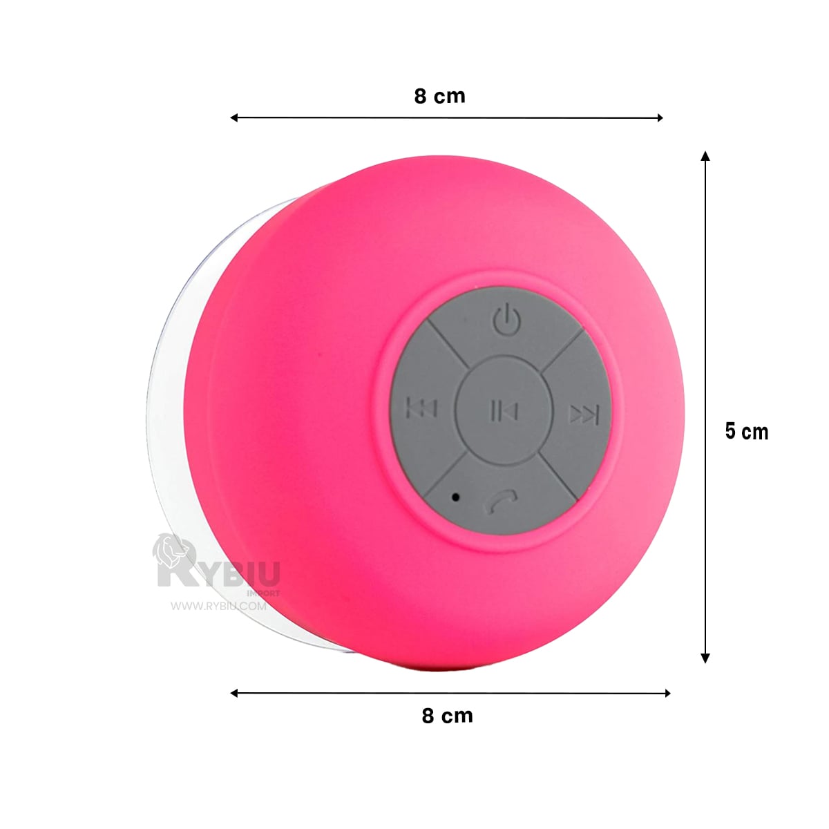 ALTAVOZ DE SILICONA ACUATICA EN ROSADO Y+GIFT STICKERS - 5