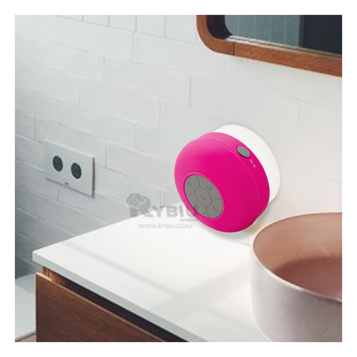 ALTAVOZ RESISTENTE AL AGUA DE COLOR ROSADO Y+REGALO AGENDITA - 3