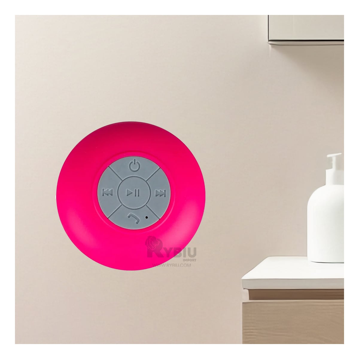 PARLANTE CON PROTECCION DE COLOR ROSADO Y+PAPEL DE REGALO - 3